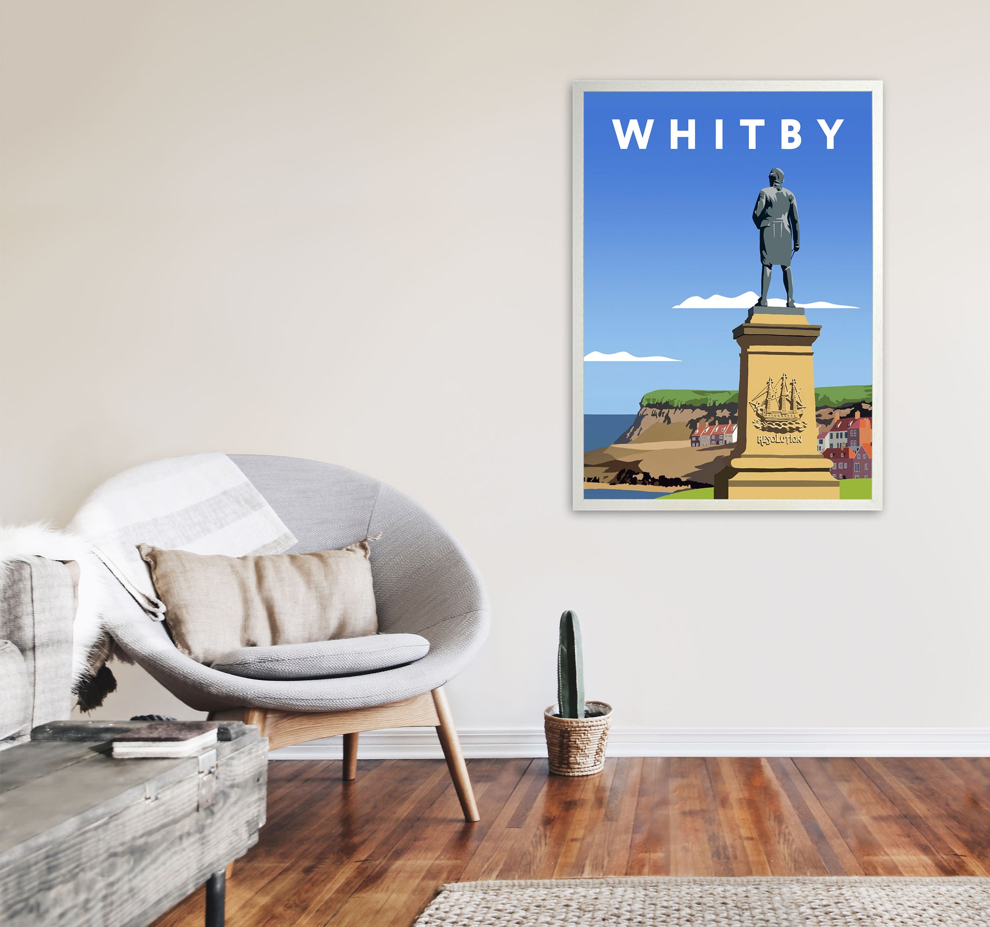 Whitby2 Portrait by Richard O'Neill A1 Oak Frame