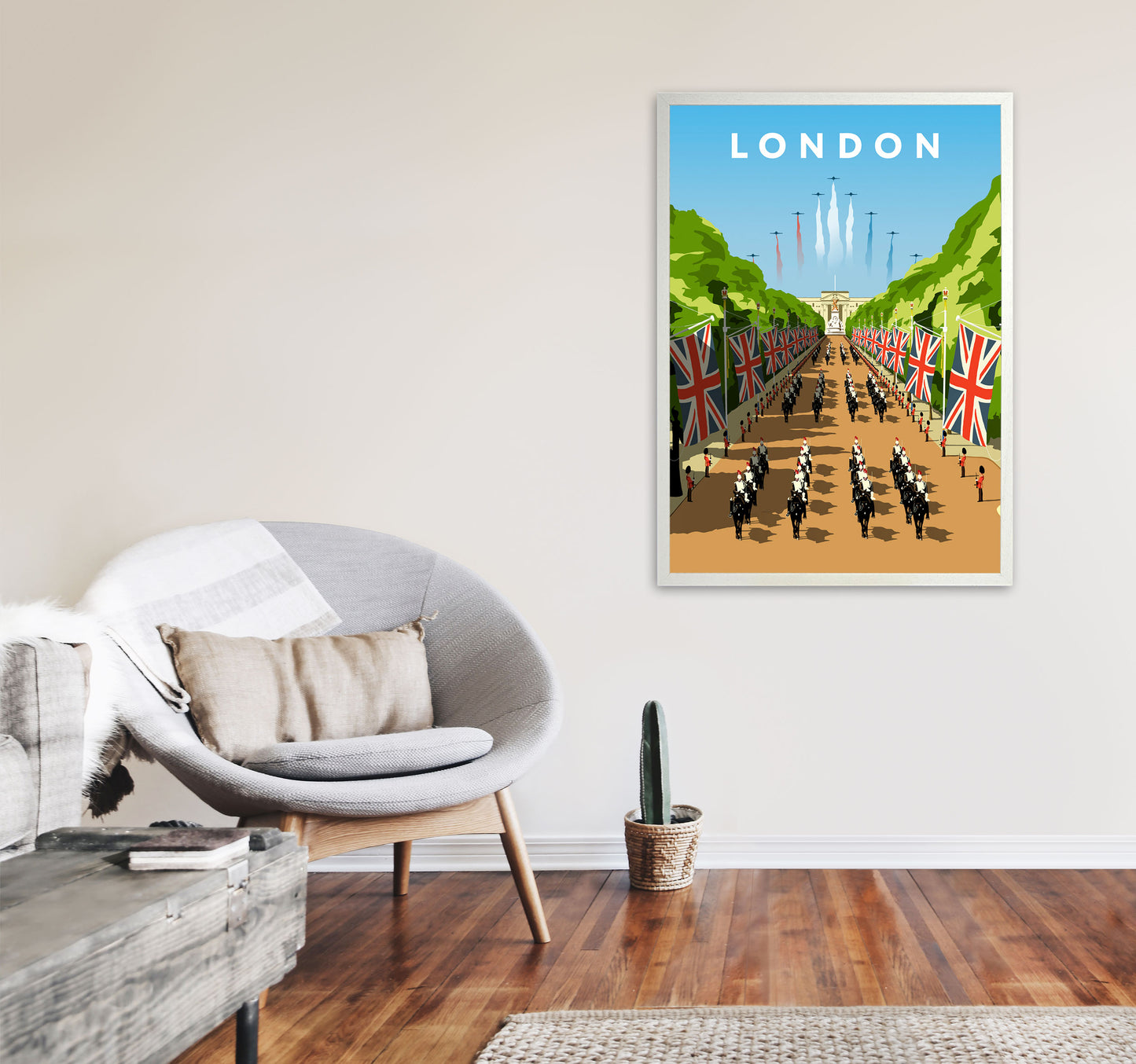 London3 Portrait Art Print by Richard O'Neill A1 Oak Frame