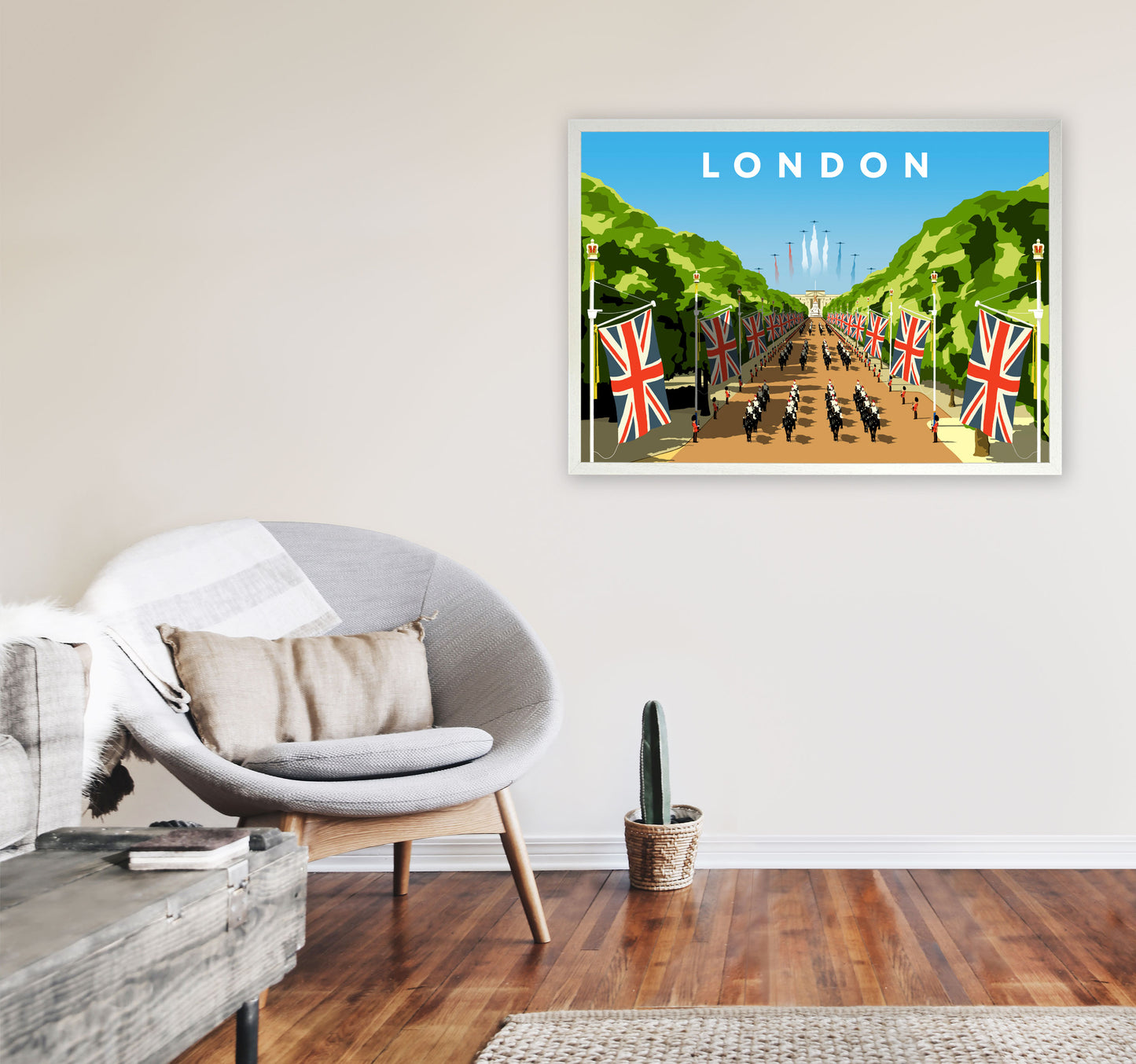 London3 Art Print by Richard O'Neill A1 Oak Frame