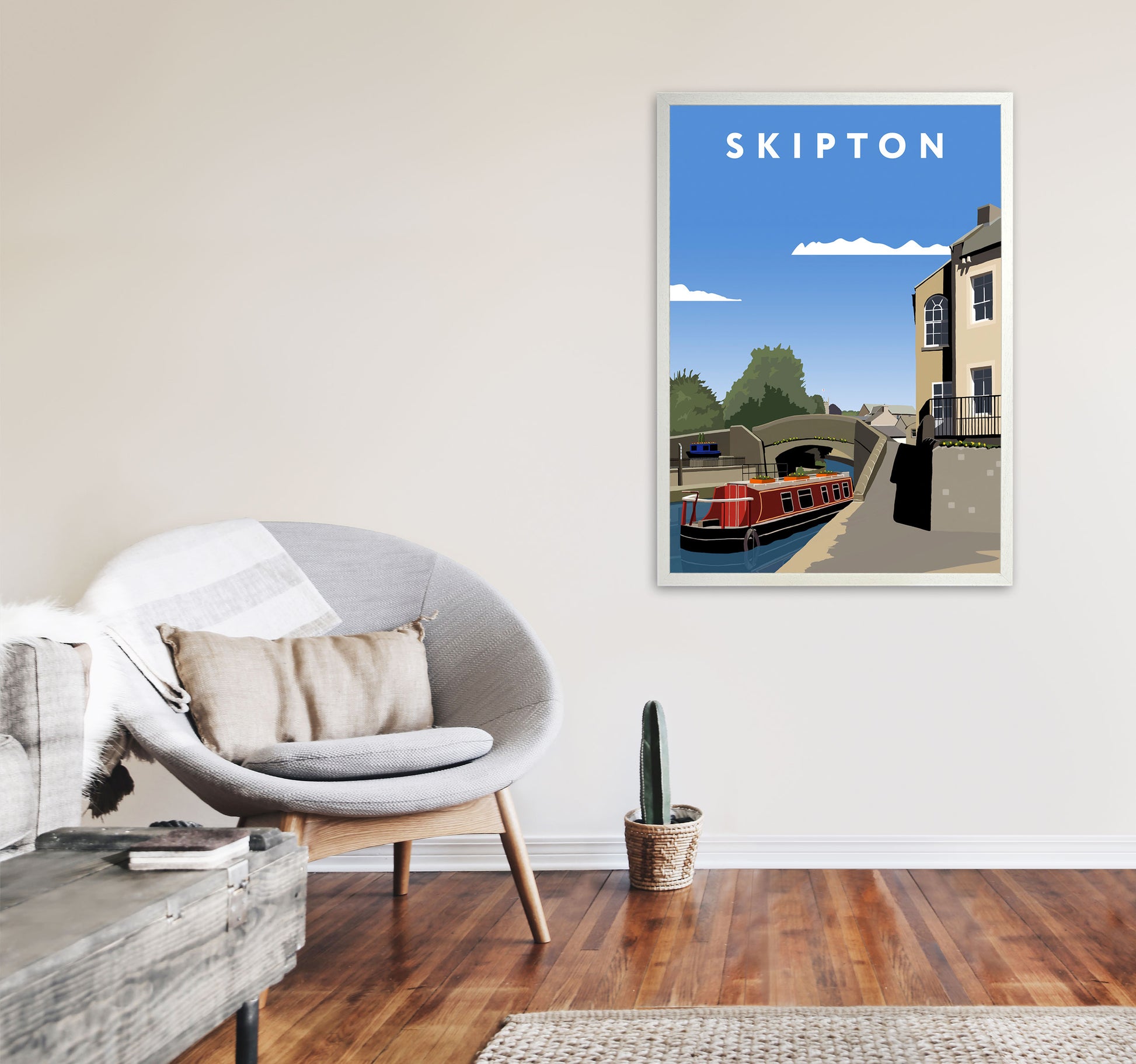 Skipton2 Portrait by Richard O'Neill A1 Oak Frame