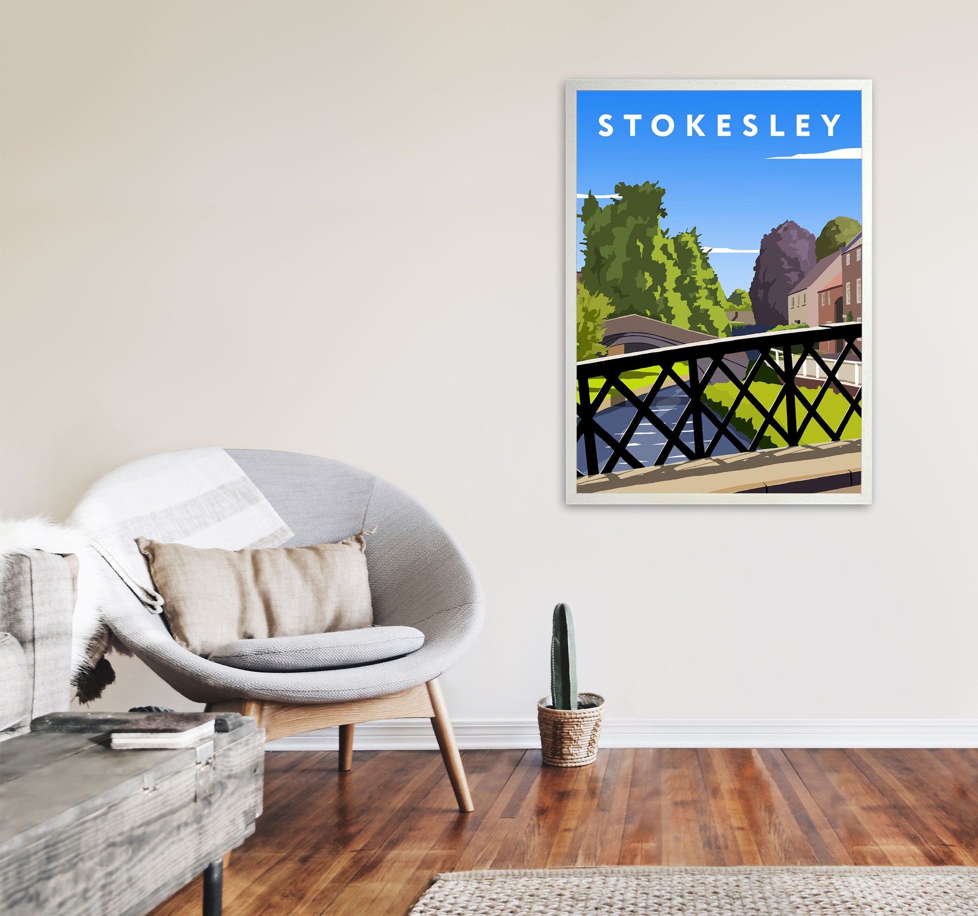 Stokesley3 Portrait by Richard O'Neill A1 Oak Frame