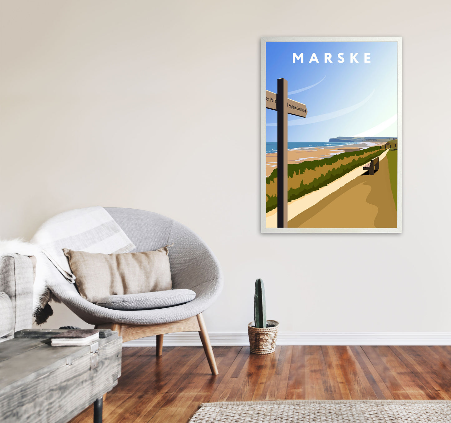 Marske Portrait by Richard O'Neill A1 Oak Frame