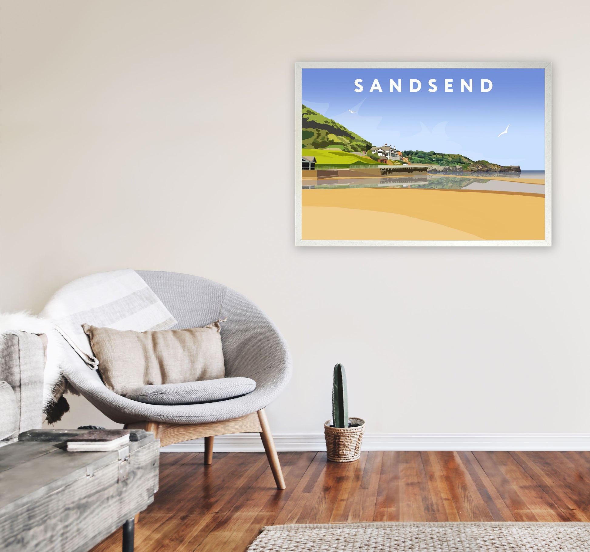 Sandsend4 by Richard O'Neill A1 Oak Frame