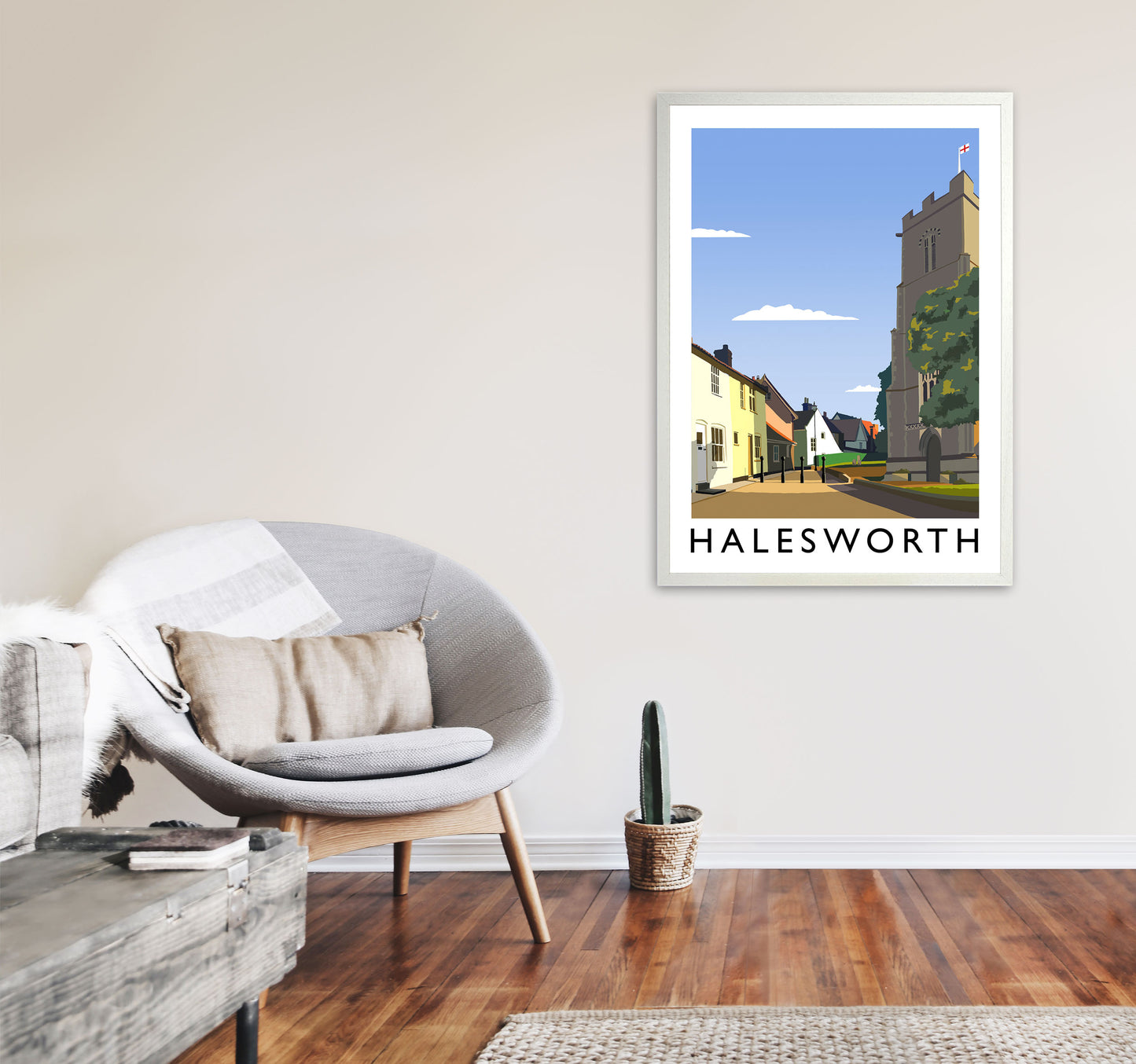 Halesworth Portrait by Richard O'Neill A1 Oak Frame