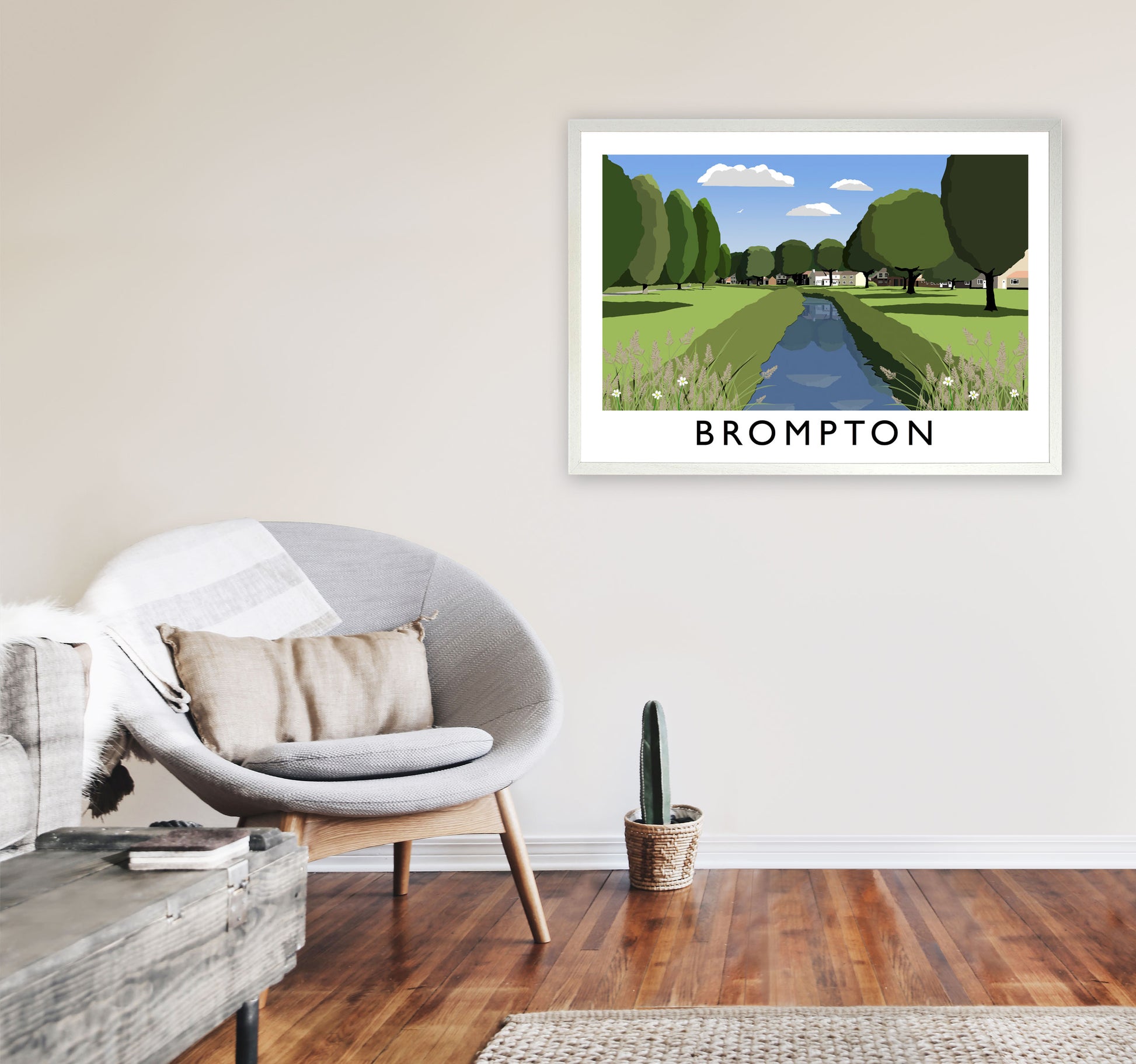 Brompton Art Print by Richard O'Neill A1 Oak Frame