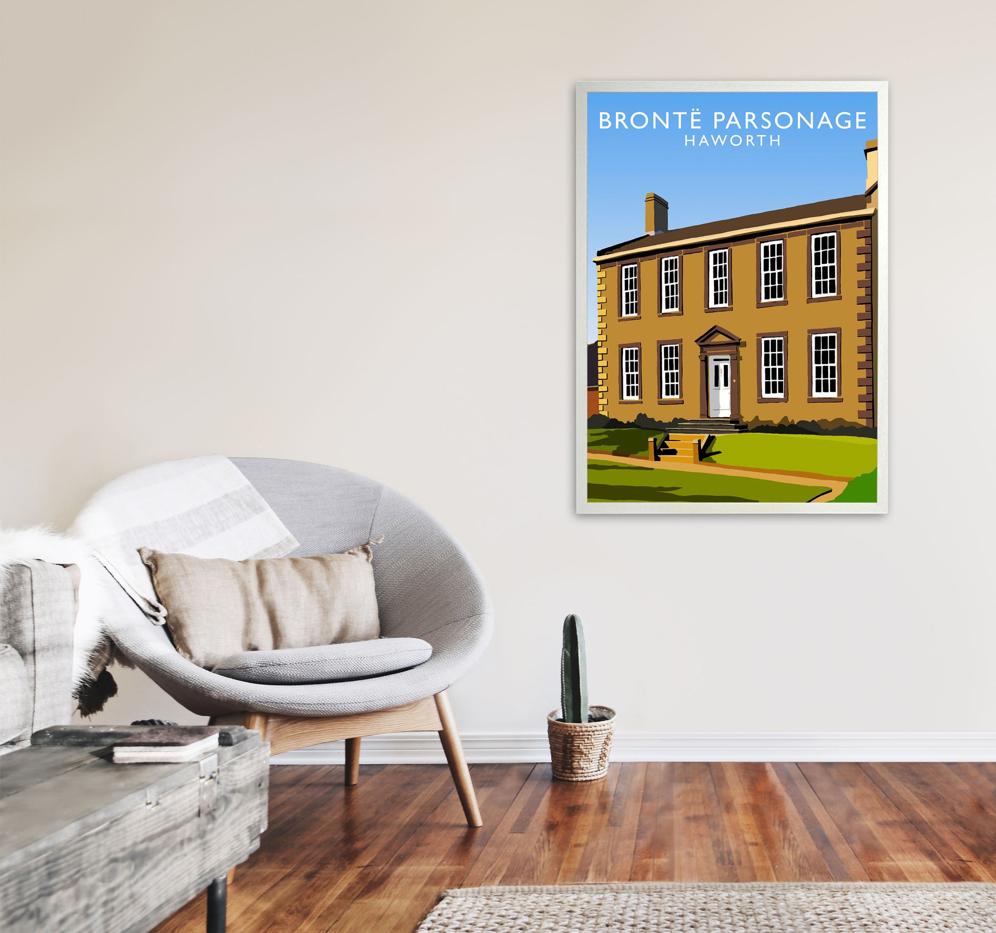 Bronte Parsonage Haworth Art Print by Richard O'Neill A1 Oak Frame