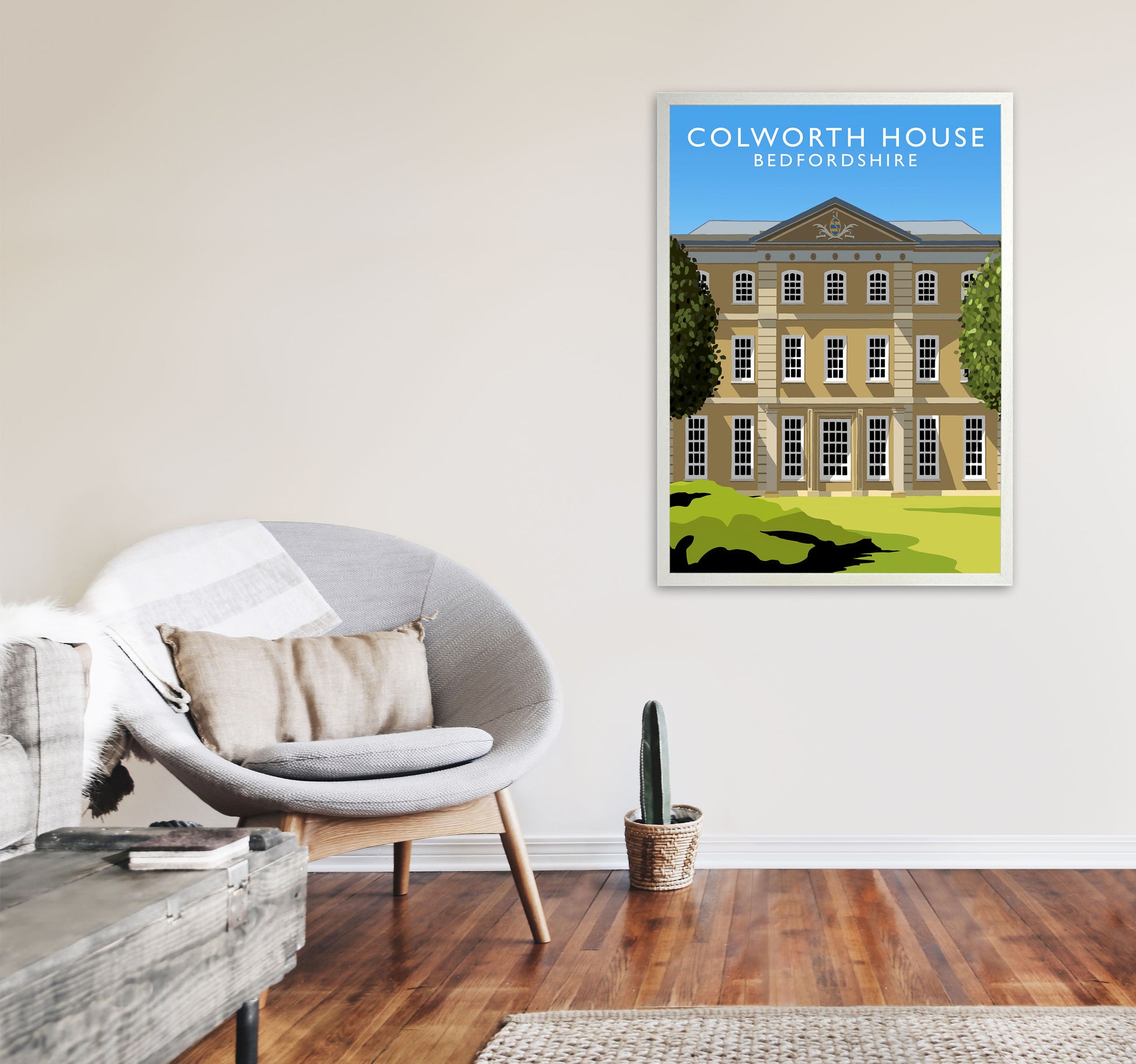 Colworth House Portrait by Richard O'Neill A1 Oak Frame