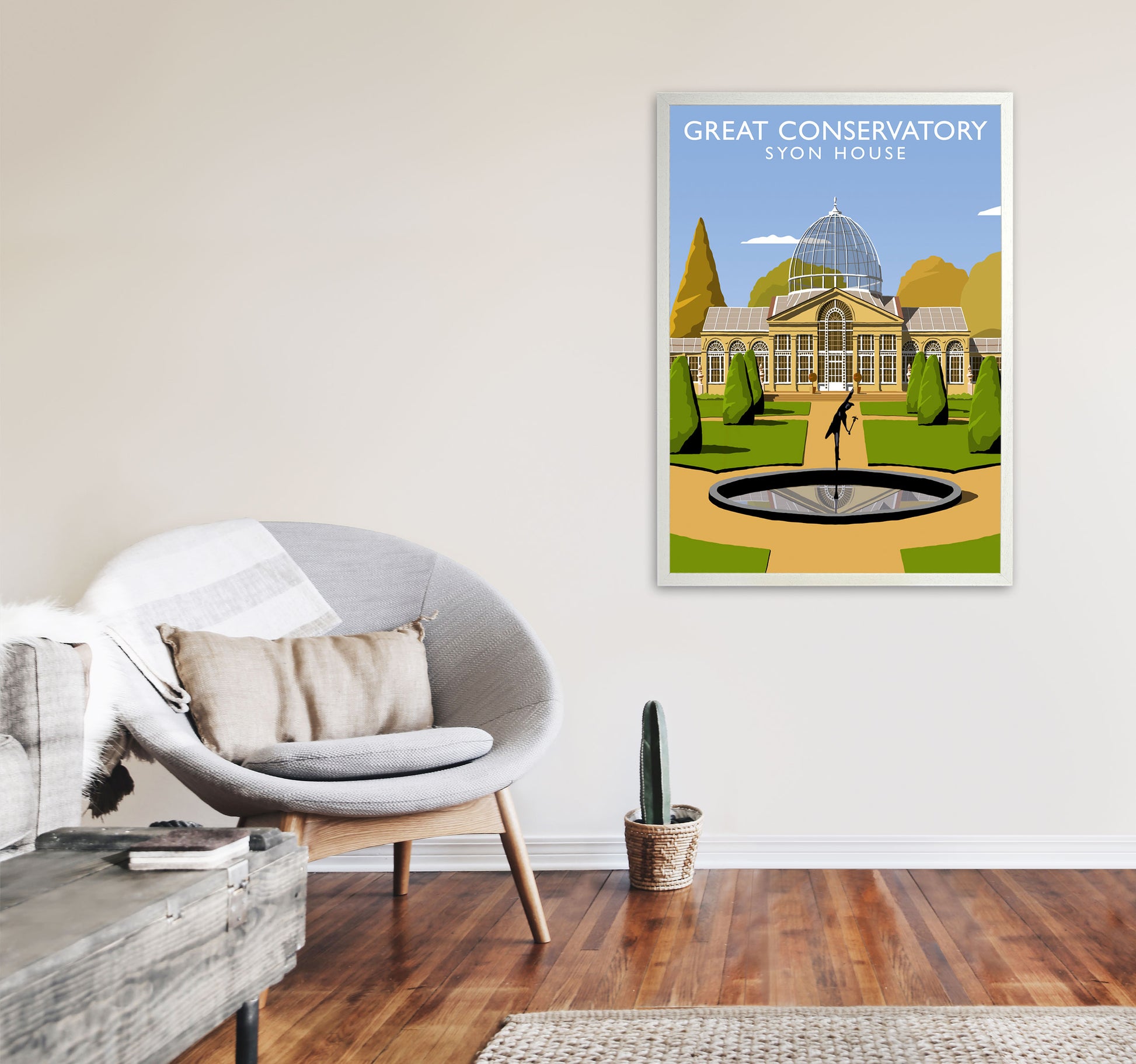 Great Conservatory Syon House Portrait by Richard O'Neill A1 Oak Frame