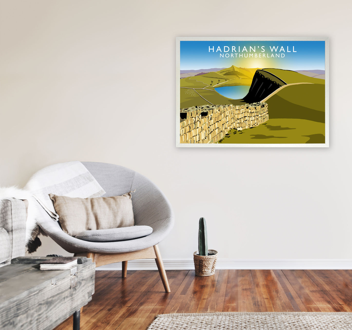 Hadrians Wall by Richard O'Neill A1 Oak Frame