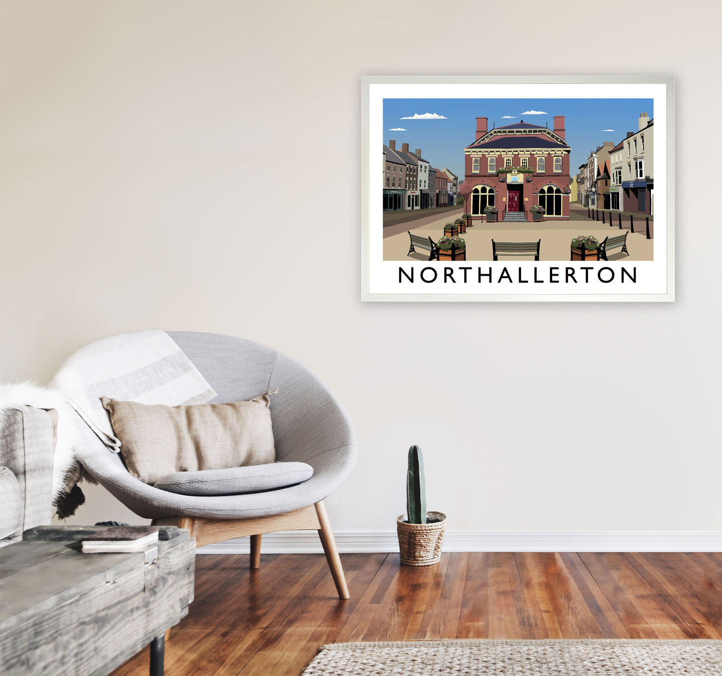 Northallerton2 Framed Digital Art Print by Richard O'Neill A1 Oak Frame