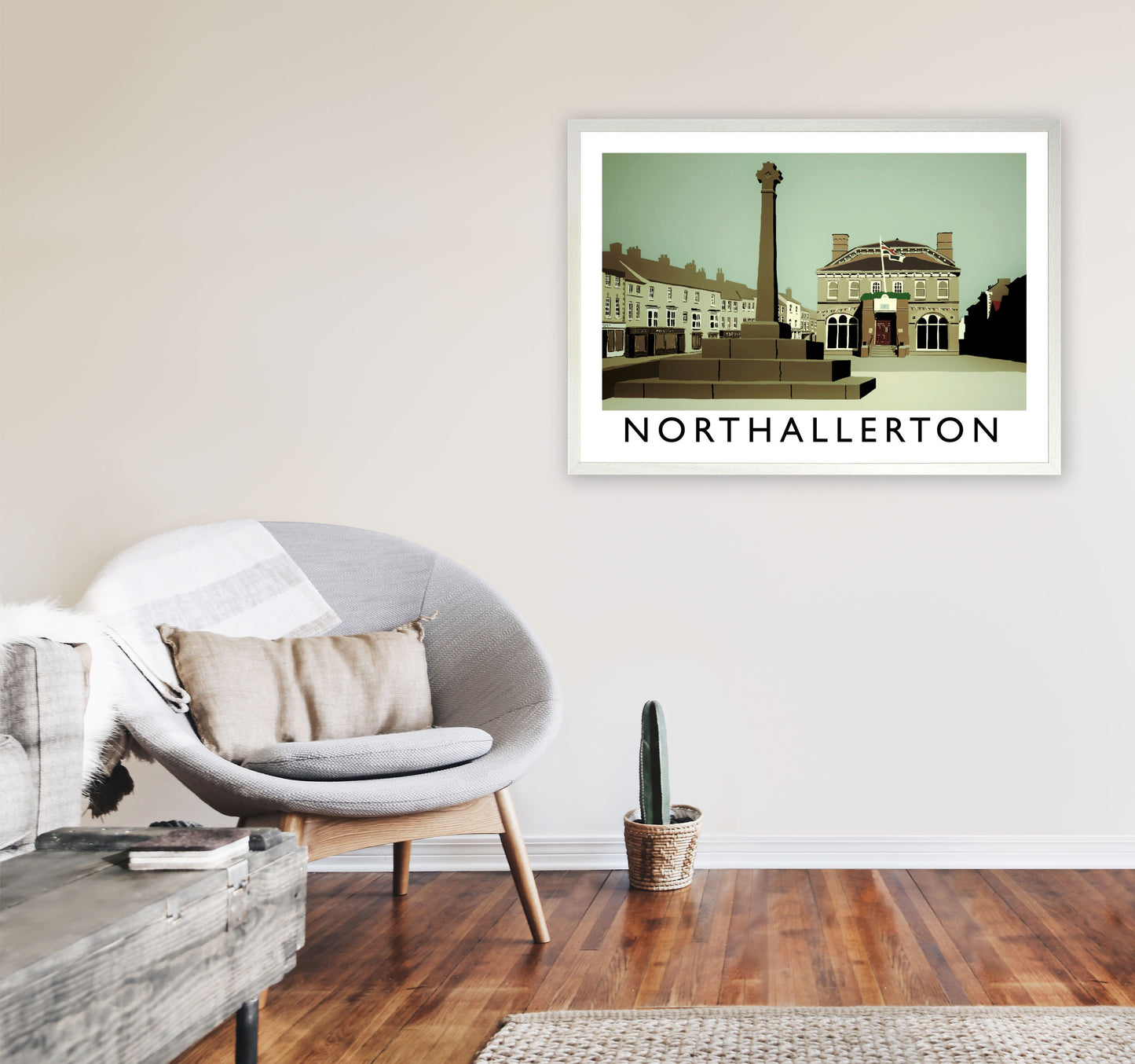 Northallerton Framed Digital Art Print by Richard O'Neill A1 Oak Frame