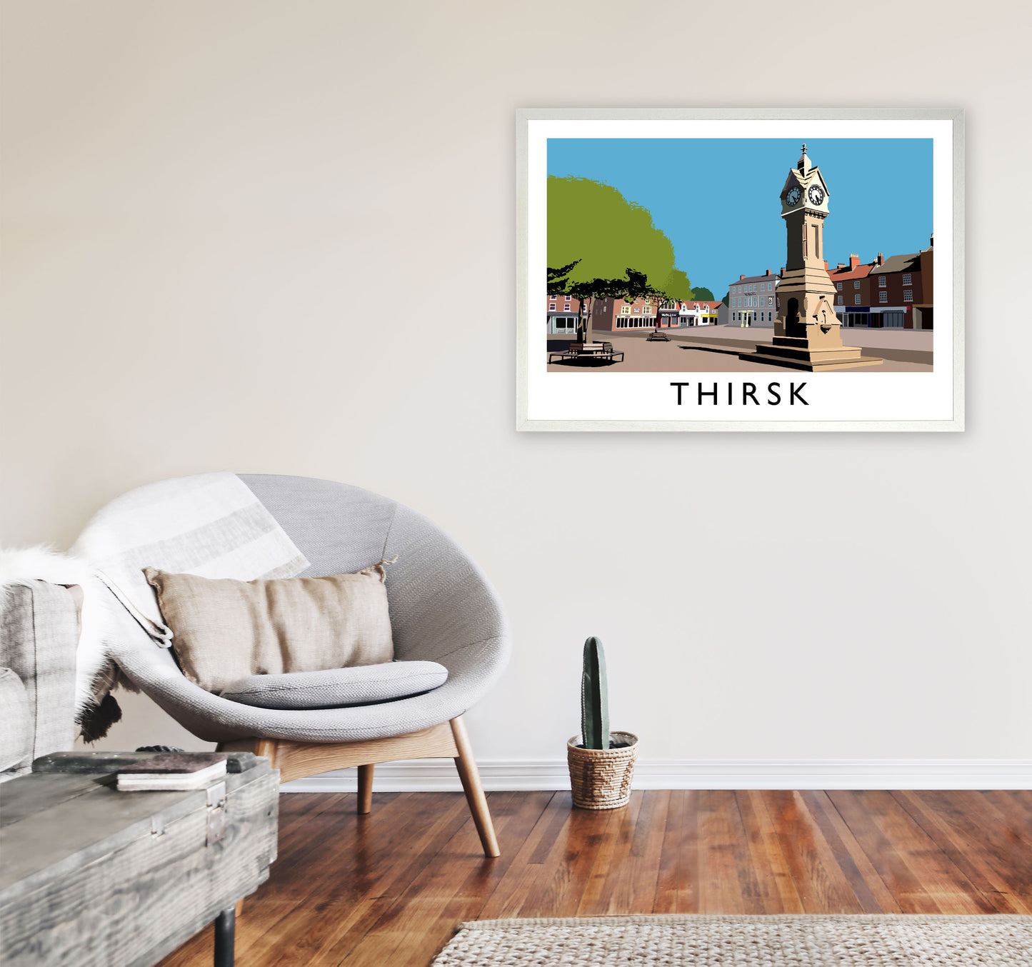 Thirsk Framed Digital Art Print by Richard O'Neill, Framed Wall Art A1 Oak Frame