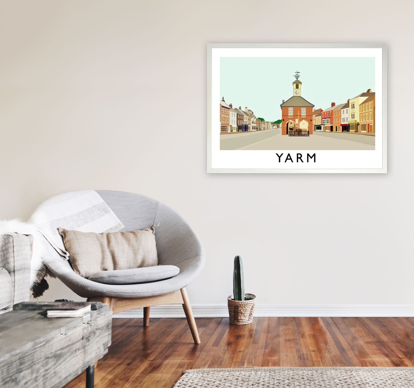 Yarm Art Print by Richard O'Neill, Framed Wall Art A1 Oak Frame