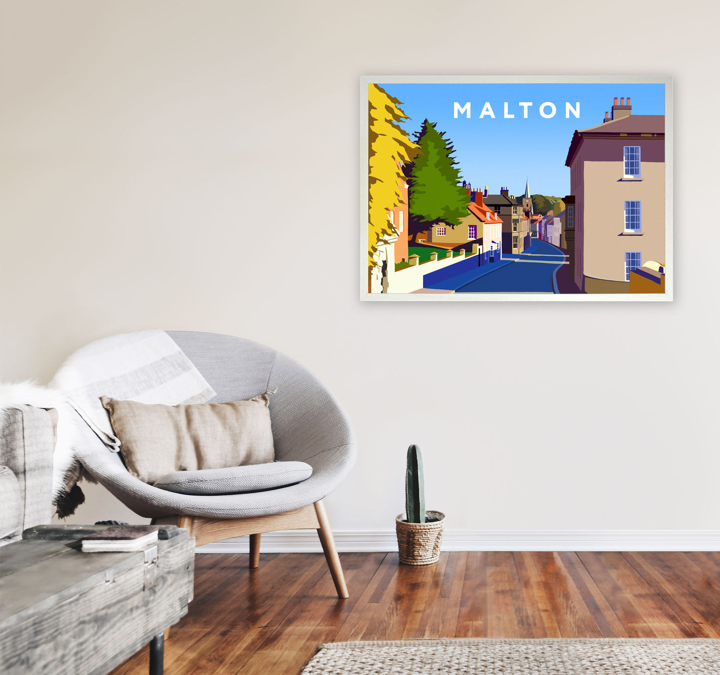 Malton Framed Digital Art Print by Richard O'Neill A1 Oak Frame