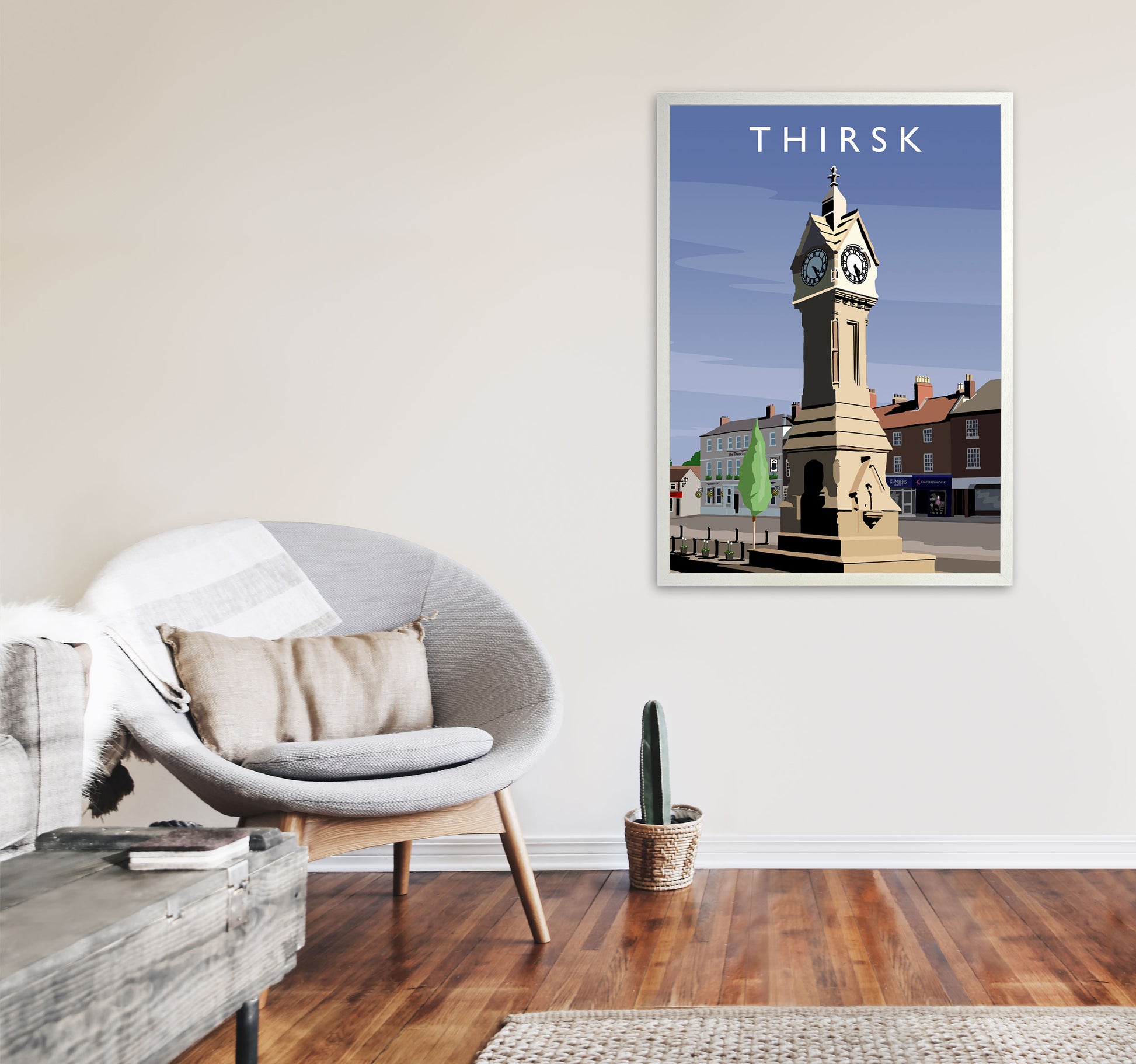 Thirsk 2 portrait by Richard O'Neill A1 Oak Frame