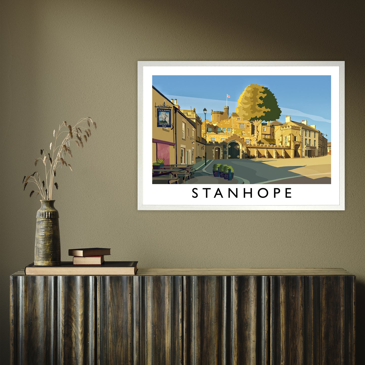 Stanhope by Richard O'Neill A1 White Frame