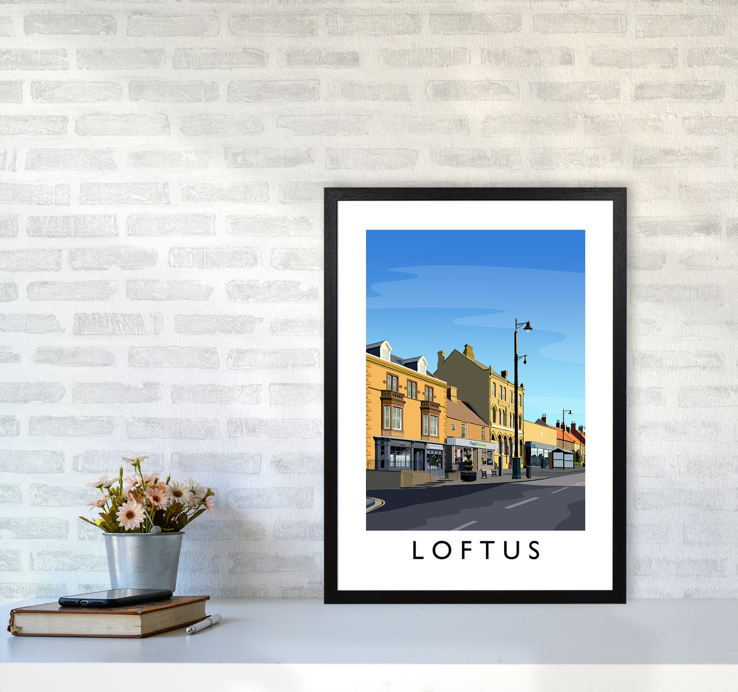 Loftus 3 Portrait Art Print by Richard O'Neill A2 White Frame