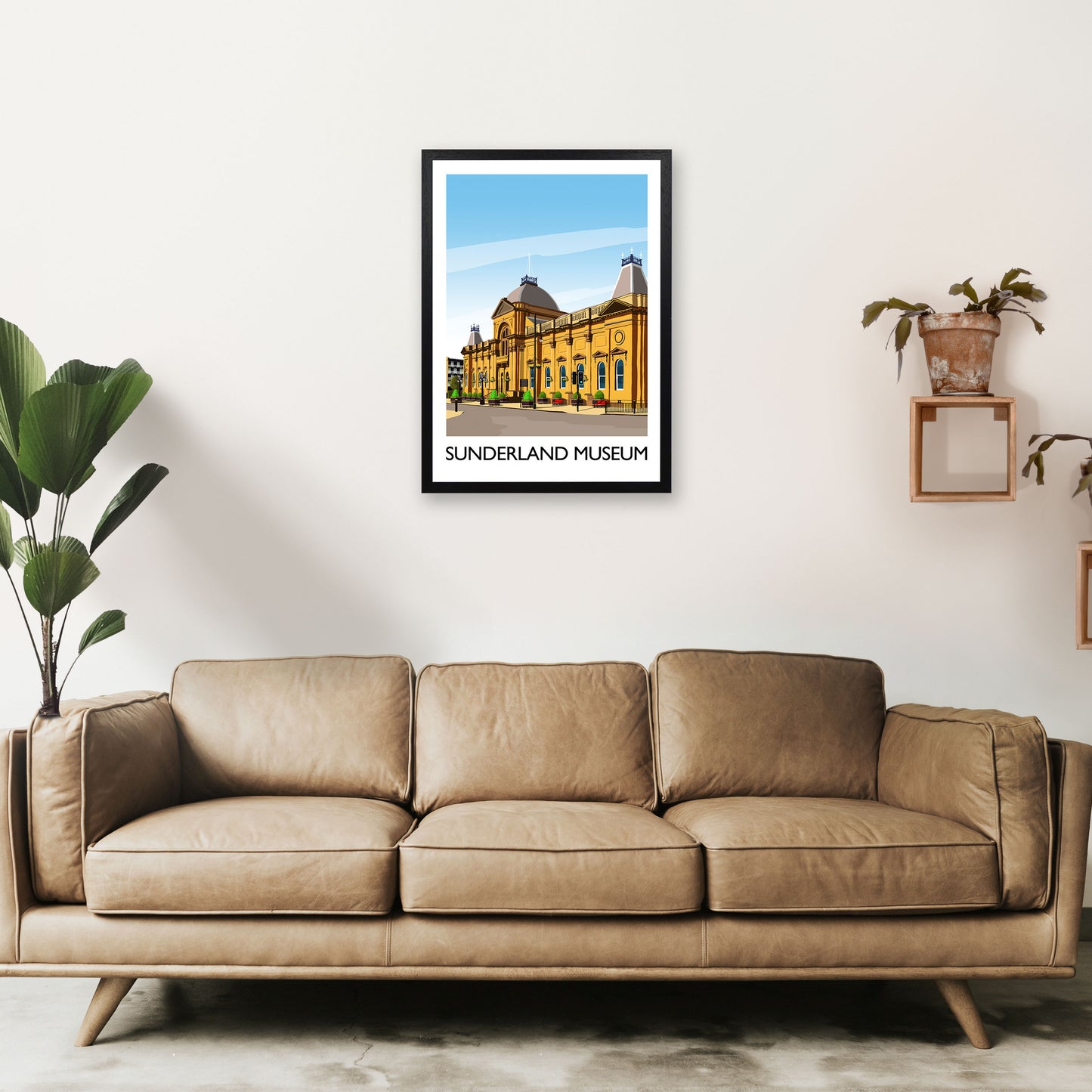 Sunderland Museum 2 Portrait Travel Art Print by Richard O'Neill A2 White Frame