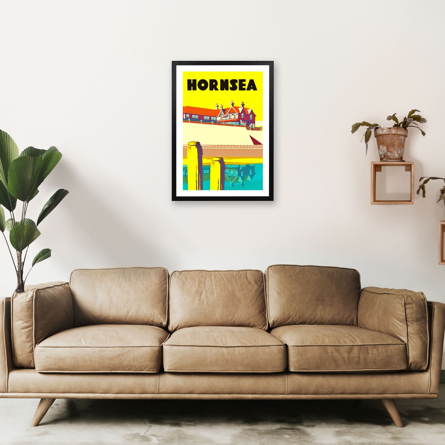 Hornsea 2 Portrait Travel Art Print by Richard O'Neill A2 White Frame