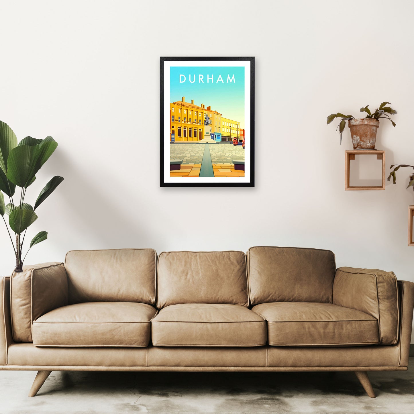 Durham 2 Portrait Travel Art Print by Richard O'Neill A2 White Frame