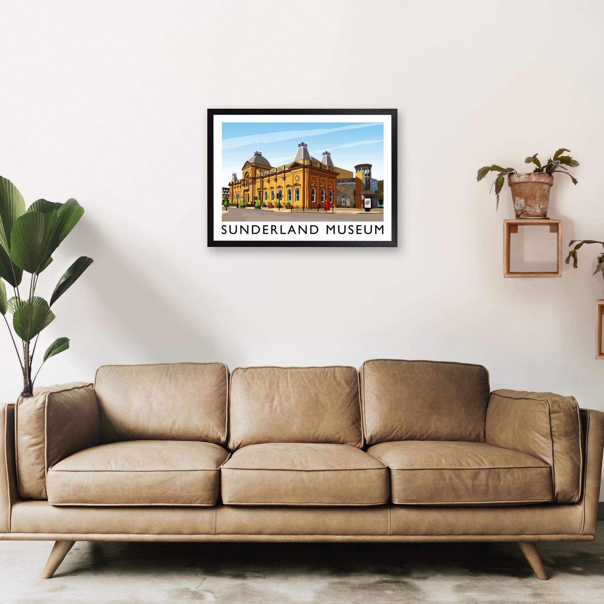 Sunderland Museum 2 Travel Art Print by Richard O'Neill A2 White Frame