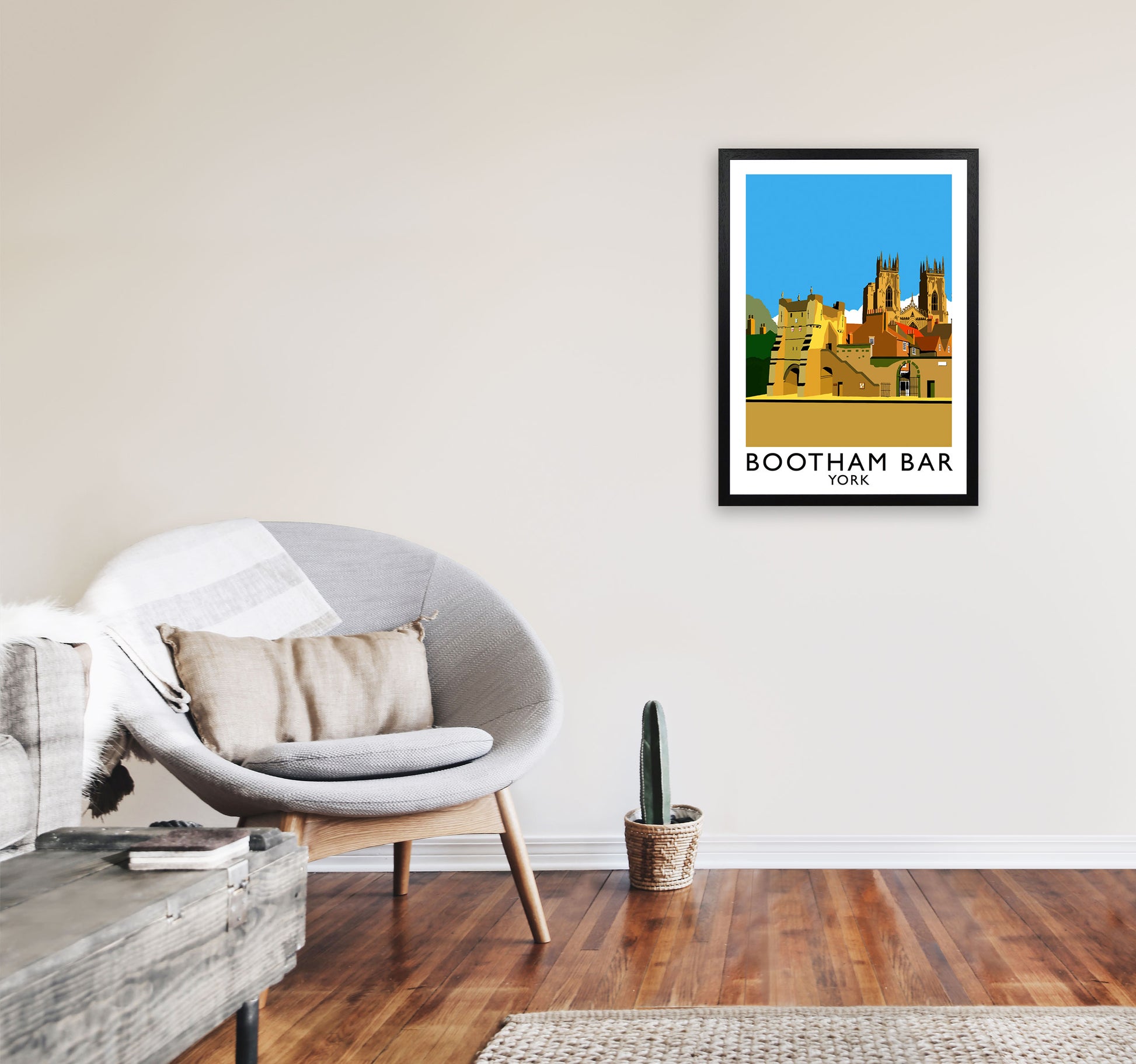 Bootham Bar York Framed Digital Art Print by Richard O'Neill A2 White Frame