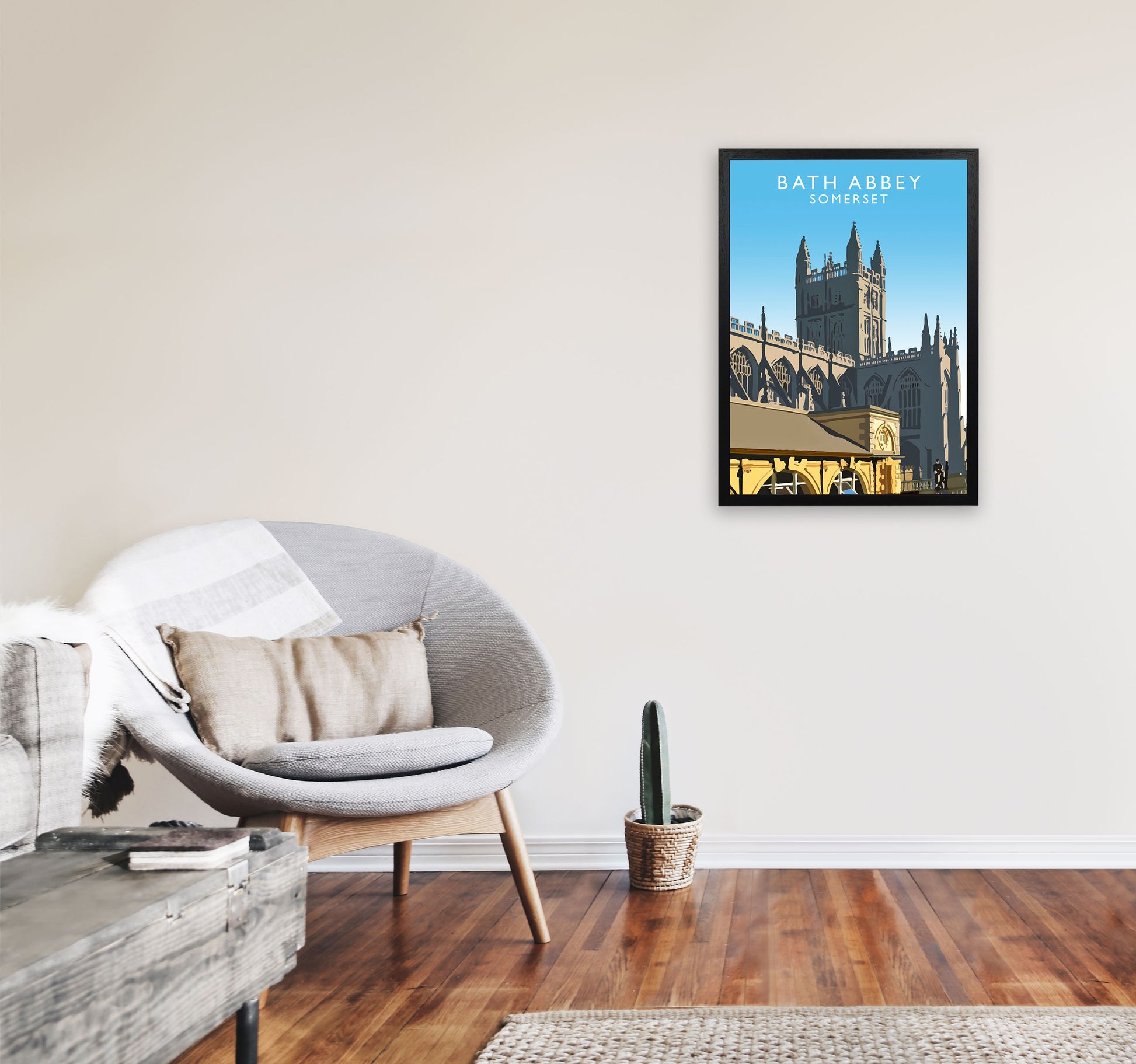 Bath Abbey by Richard O'Neill A2 White Frame