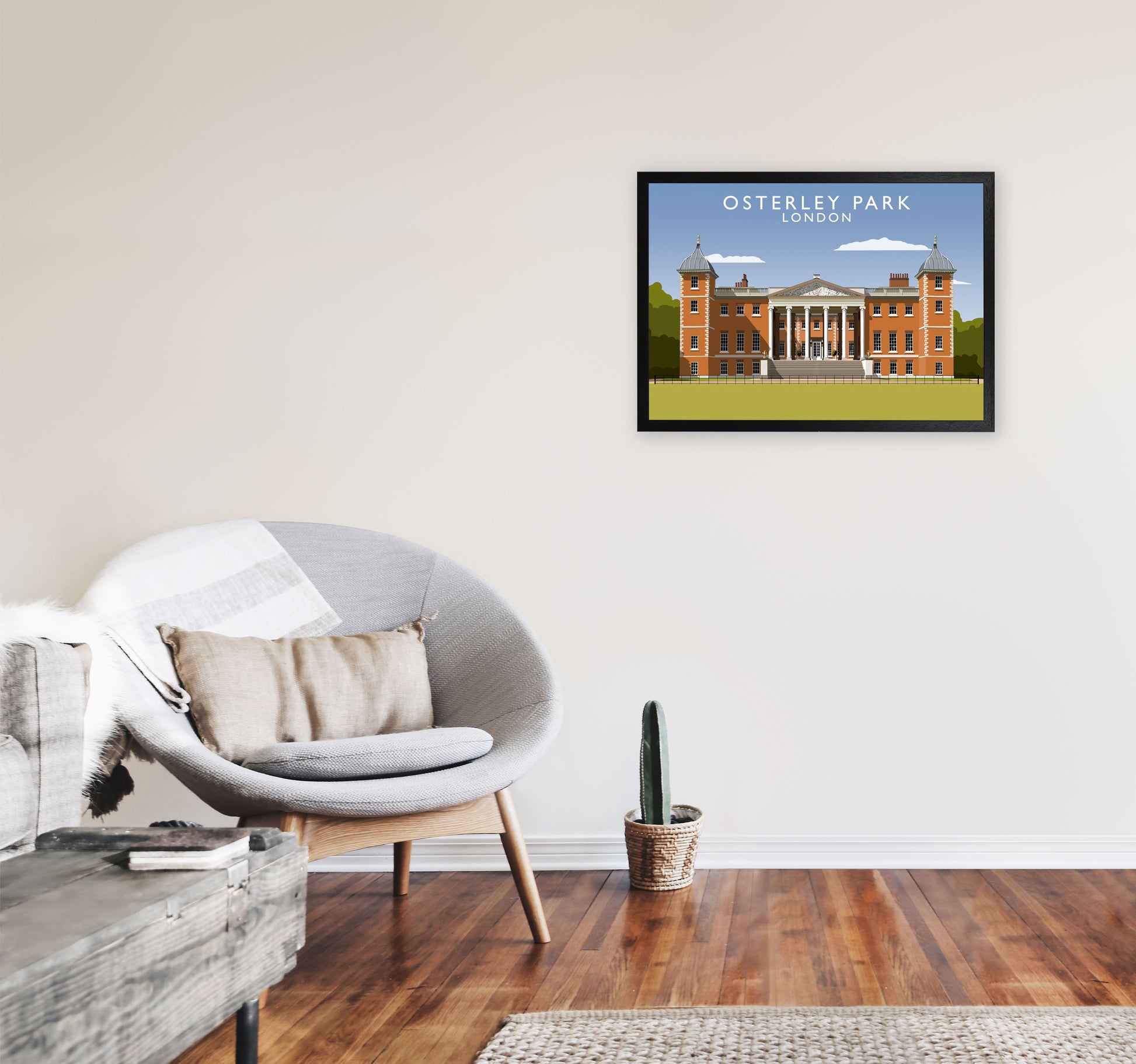 Osterley Park London Art Print by Richard O'Neill A2 White Frame