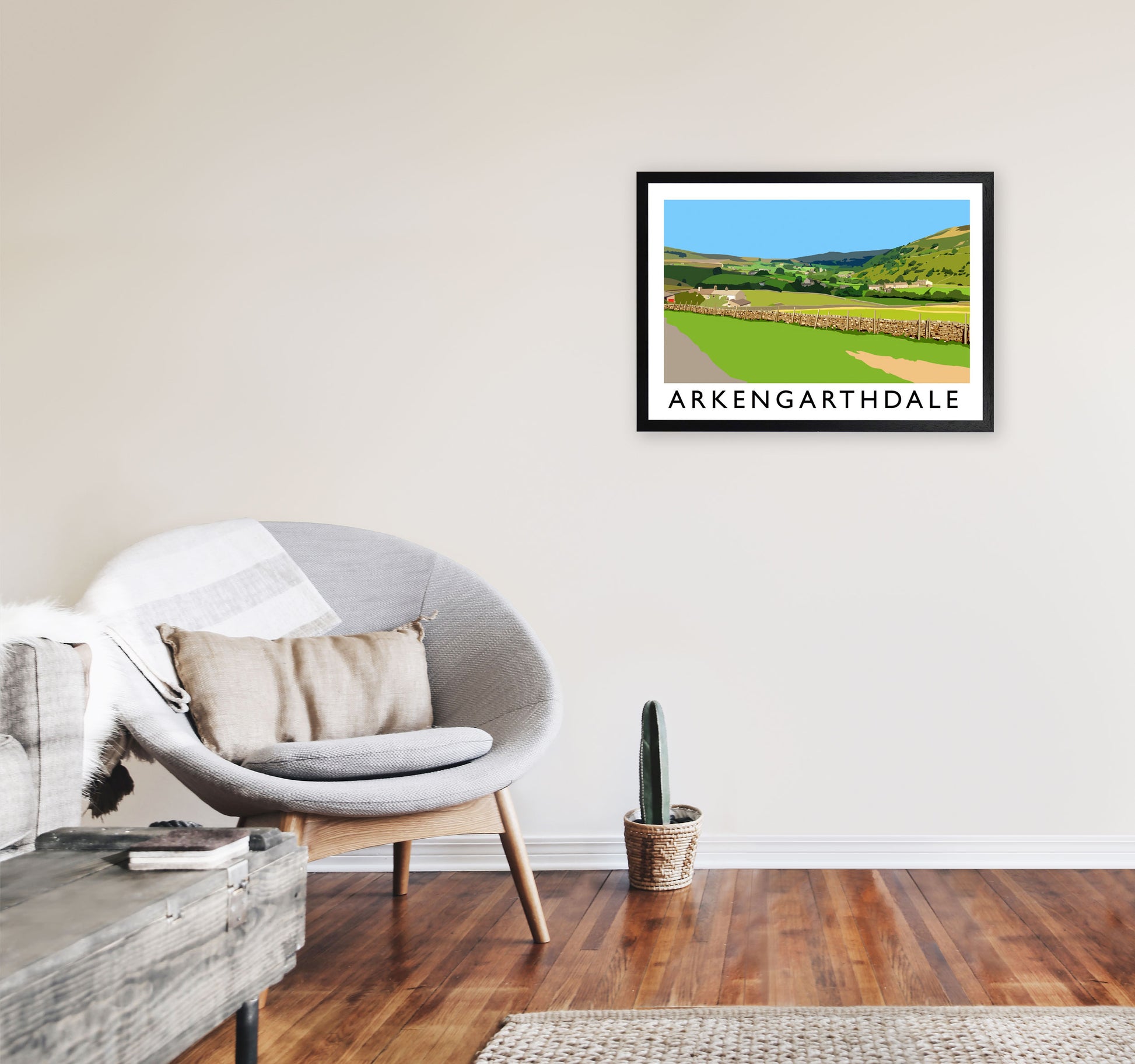 Arkengarthdale by Richard O'Neill A2 White Frame