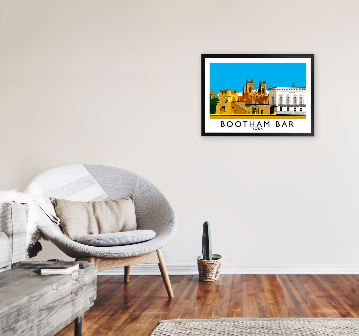 Bootham Bar York Art Print by Richard O'Neill A2 White Frame