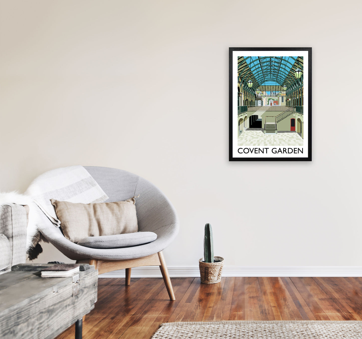 Covent Garden Art Print by Richard O'Neill A2 White Frame