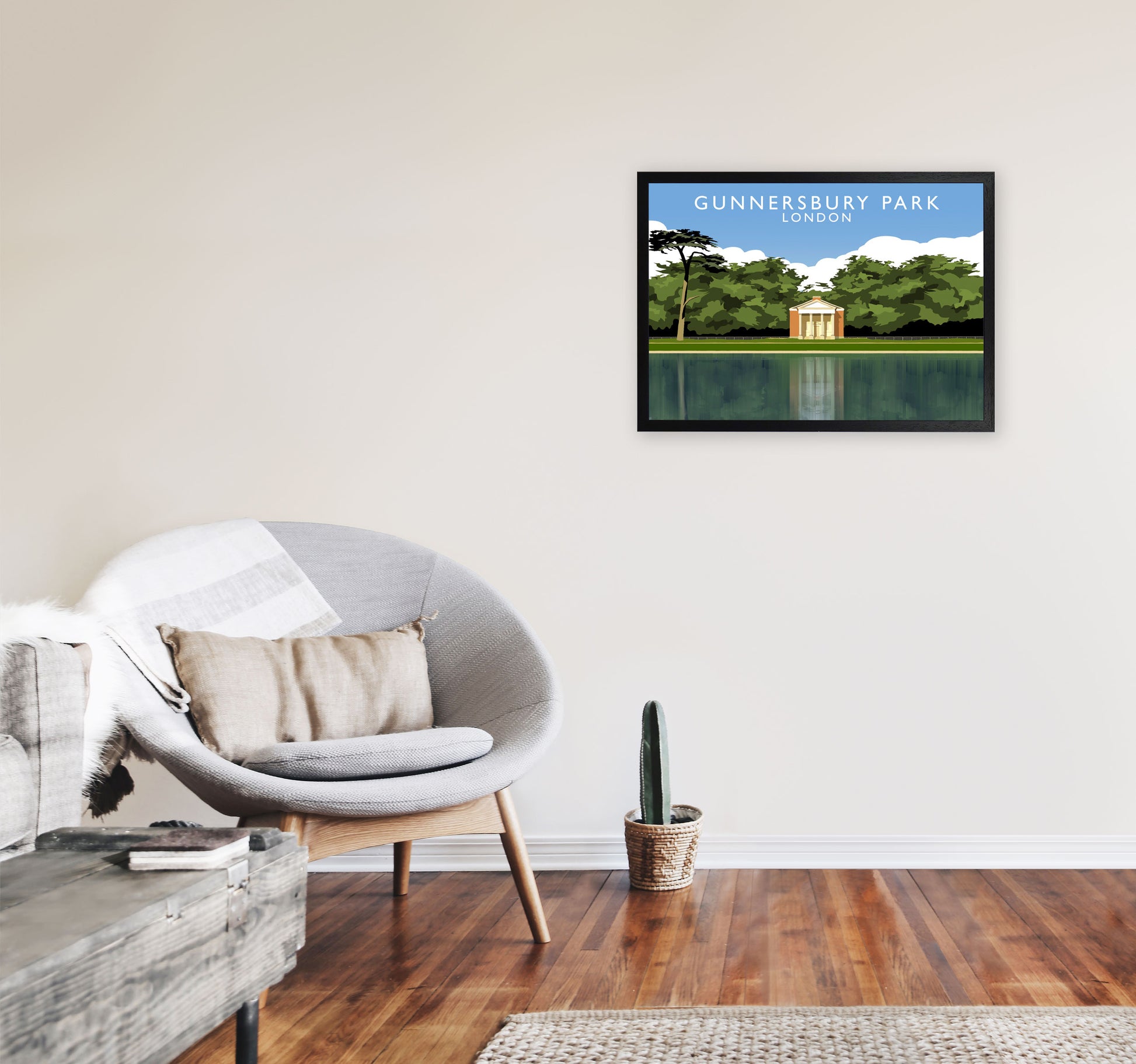 Gunnersbury Park by Richard O'Neill A2 White Frame