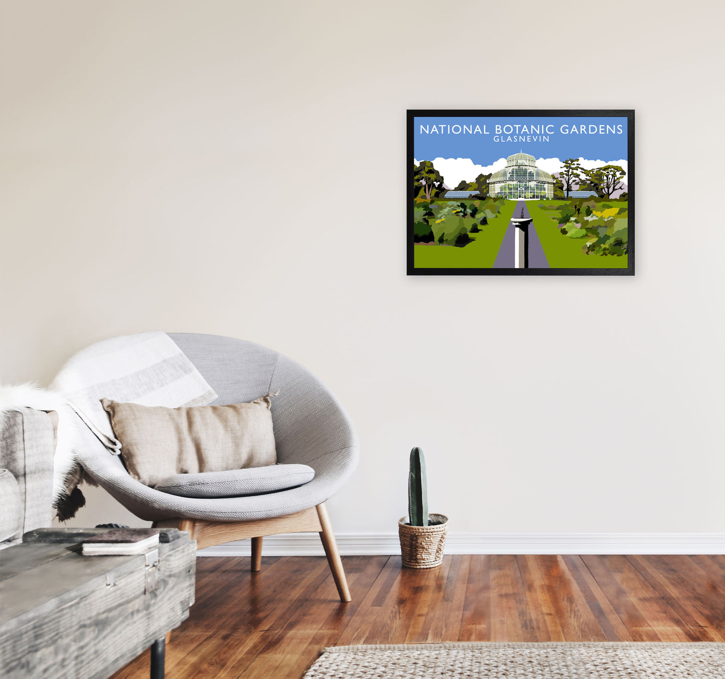 National Botanic Gardens Glasnevin Travel Art Print by Richard O'Neill A2 White Frame