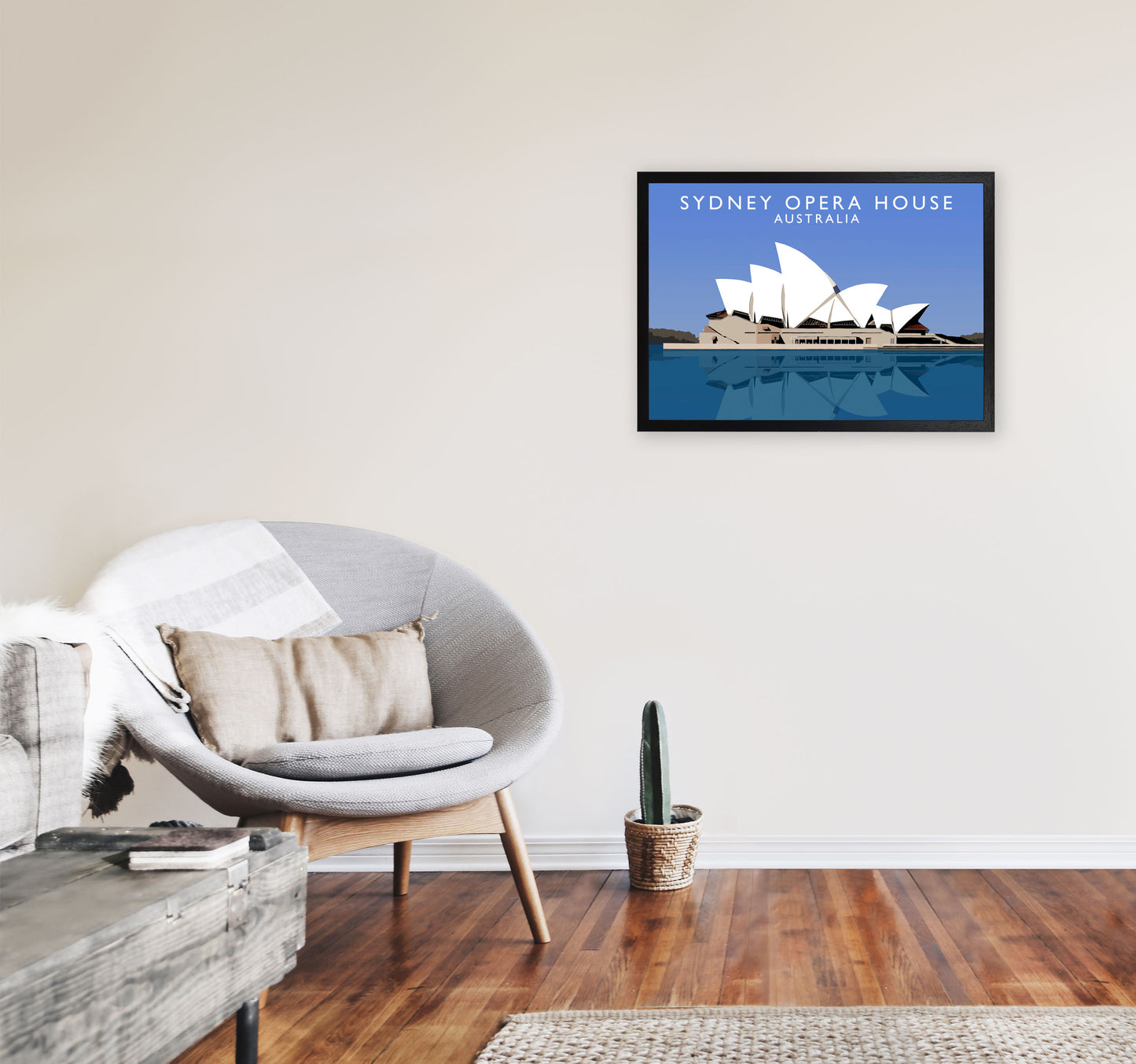 Sydney Opera House Australia Framed Digital Art Print by Richard O'Neill A2 White Frame