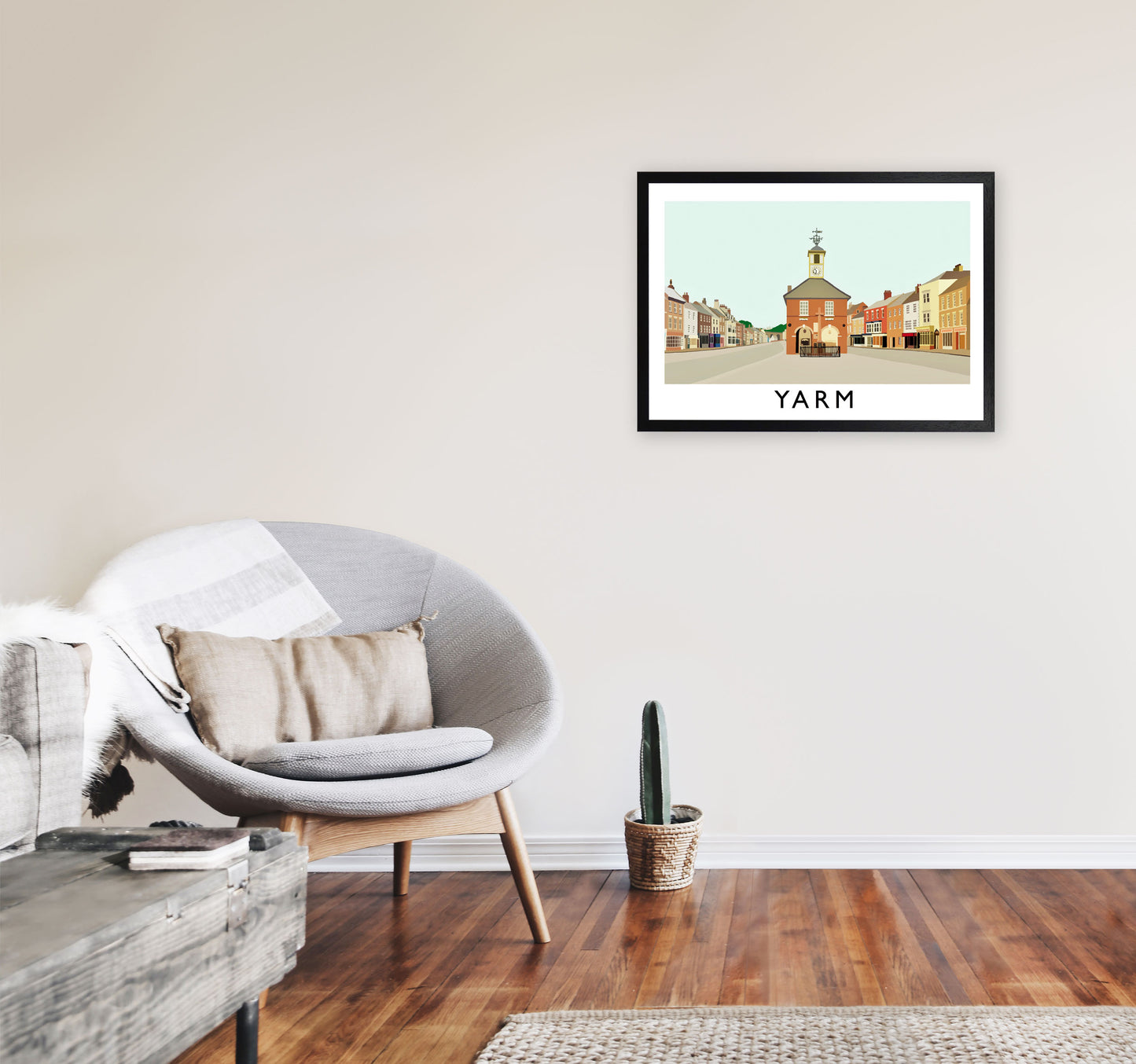 Yarm Art Print by Richard O'Neill, Framed Wall Art A2 White Frame