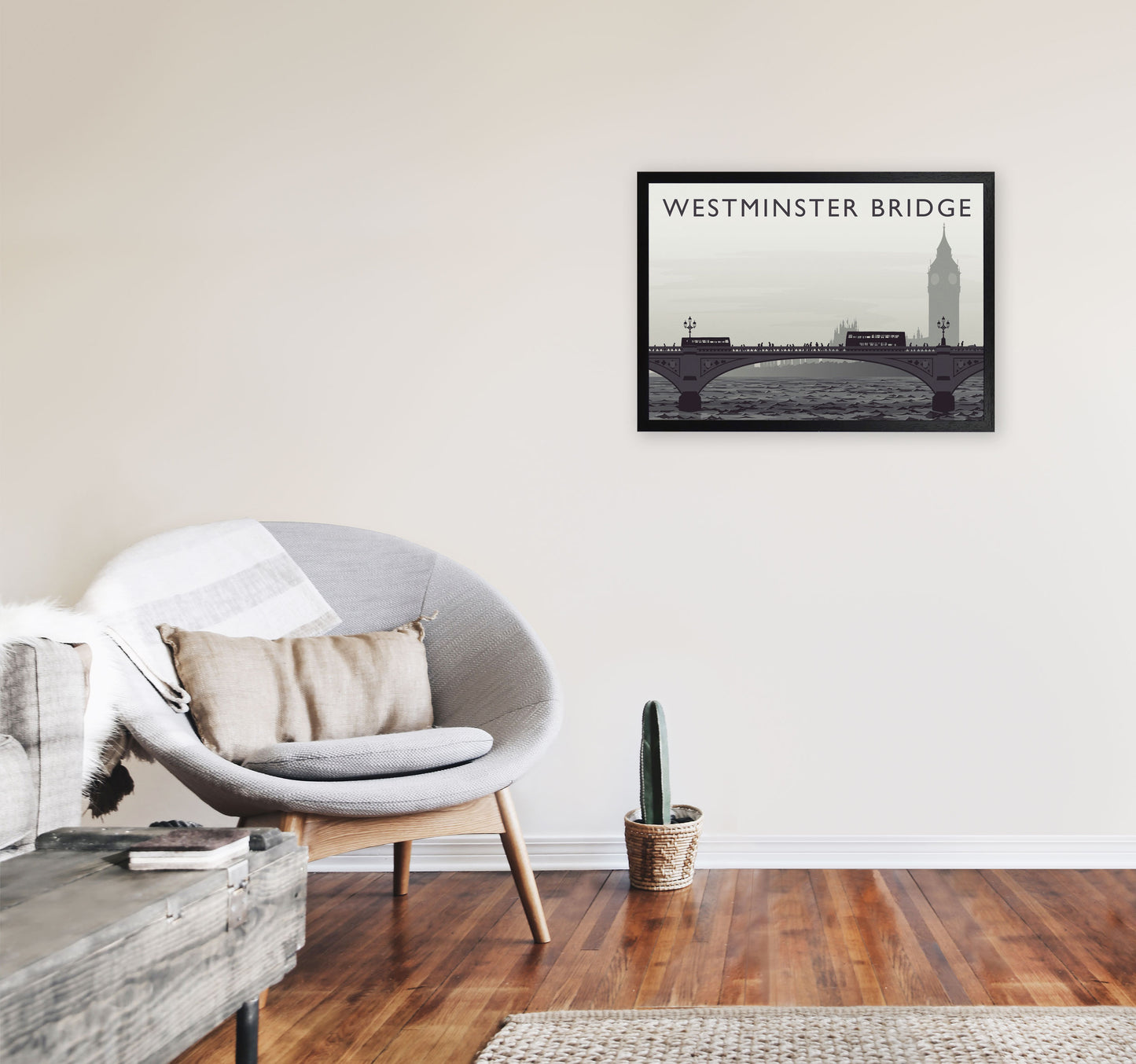 Westminster Bridge by Richard O'Neill A2 White Frame