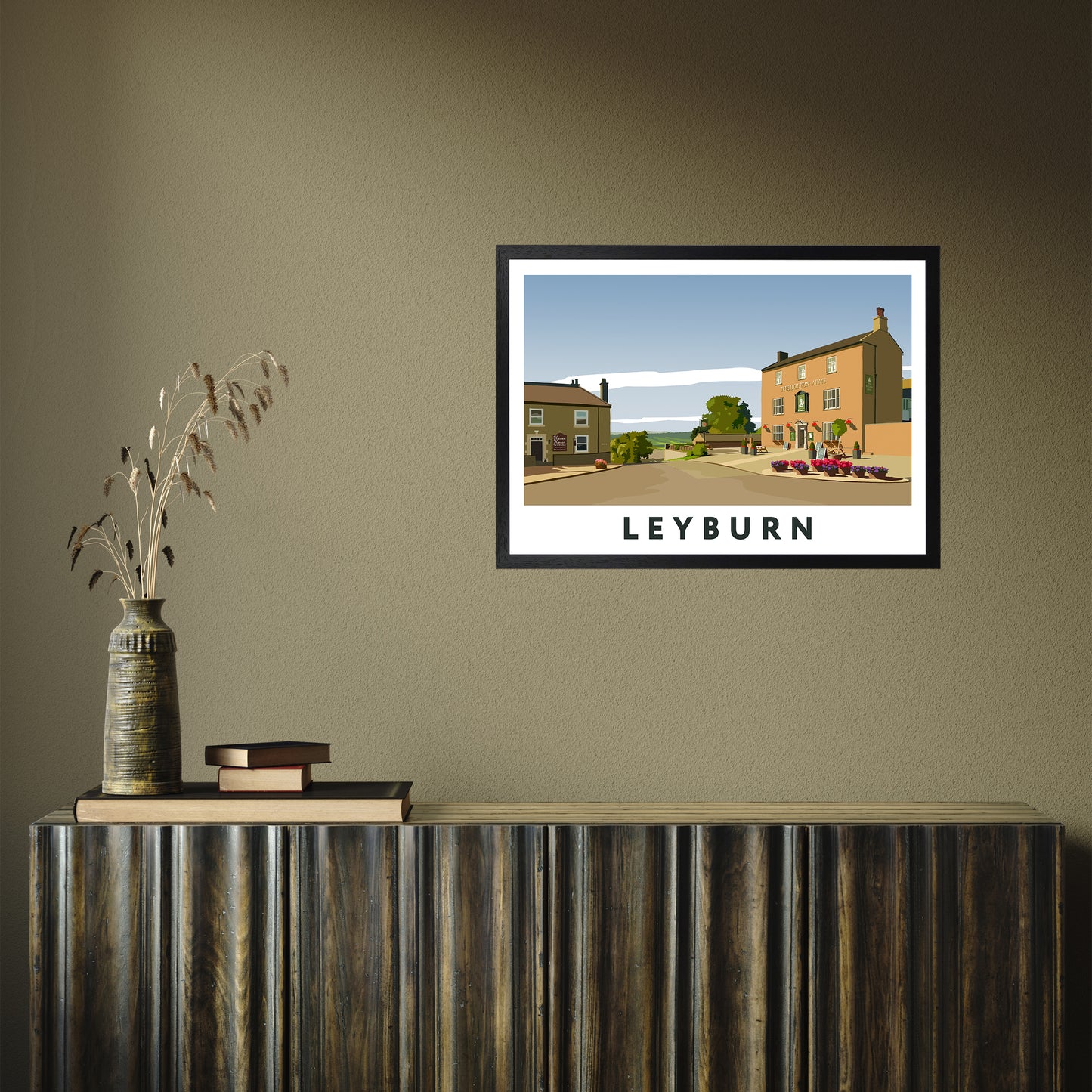 Leyburn 4 by Richard O'Neill A2 Black Frame