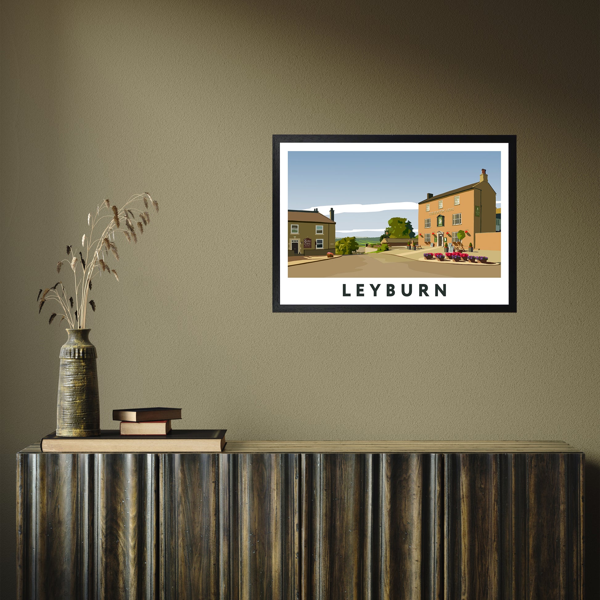 Leyburn 4 by Richard O'Neill A2 Black Frame