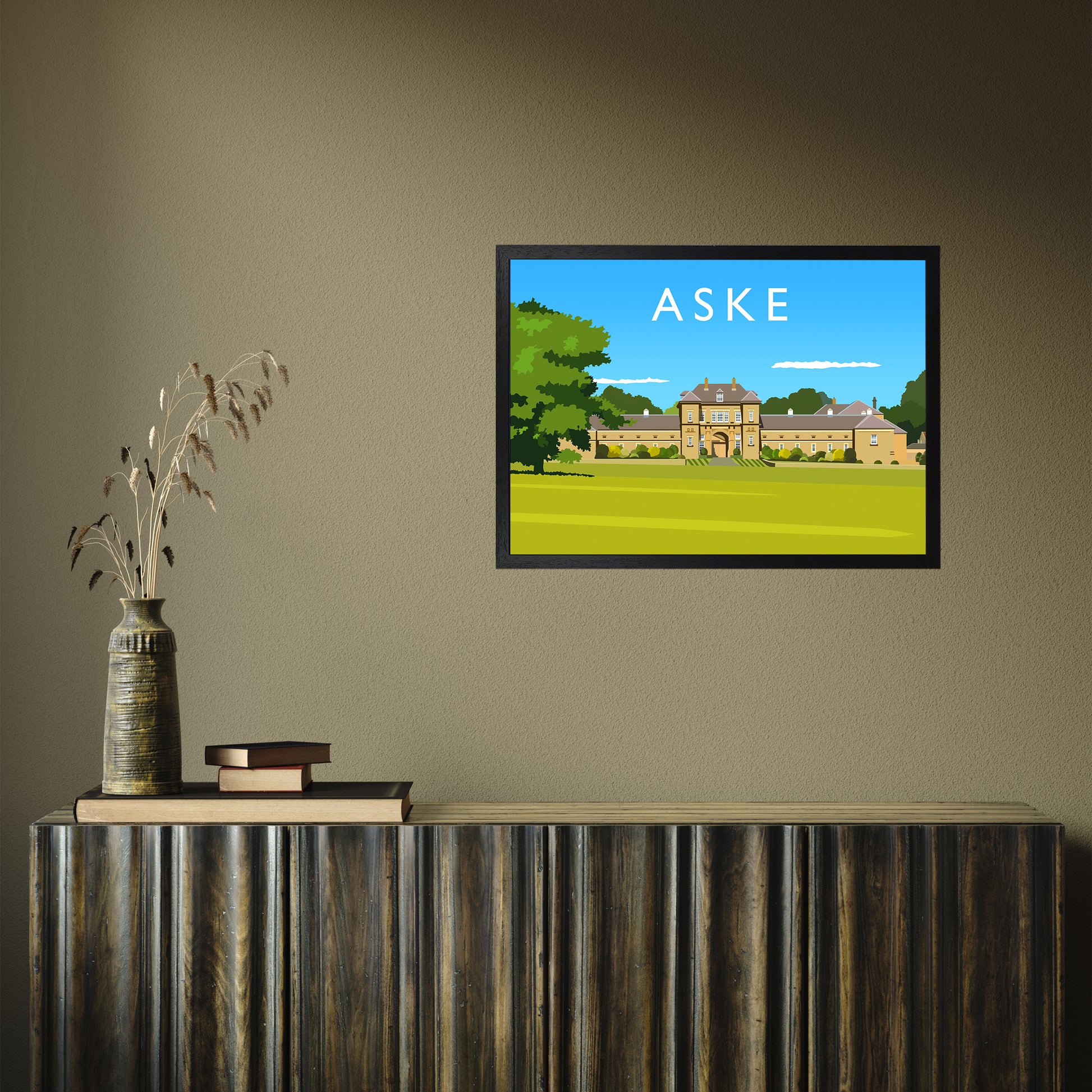 Aske by Richard O'Neill A2 Black Frame