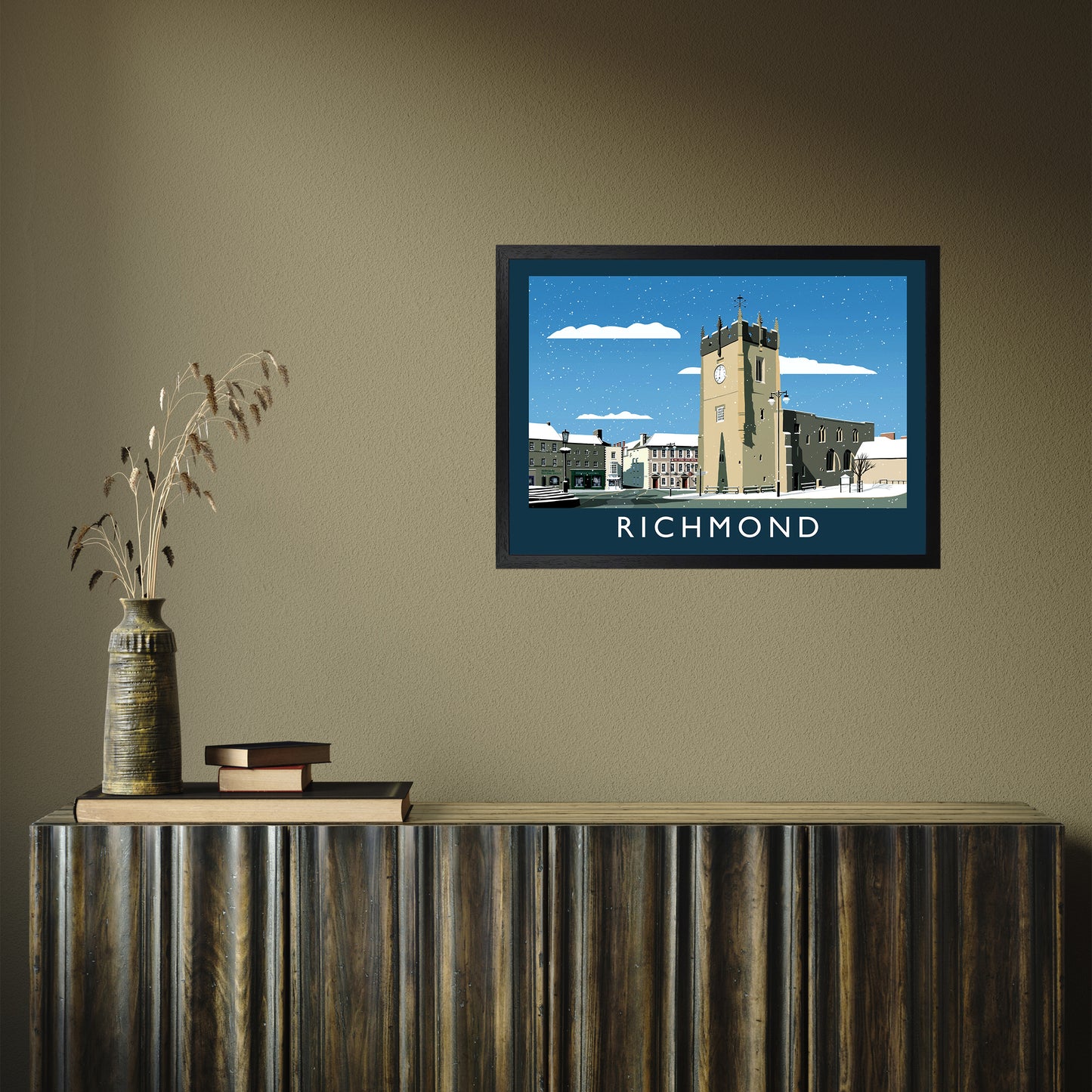 Richmond 2 (Snow) by Richard O'Neill A2 Black Frame