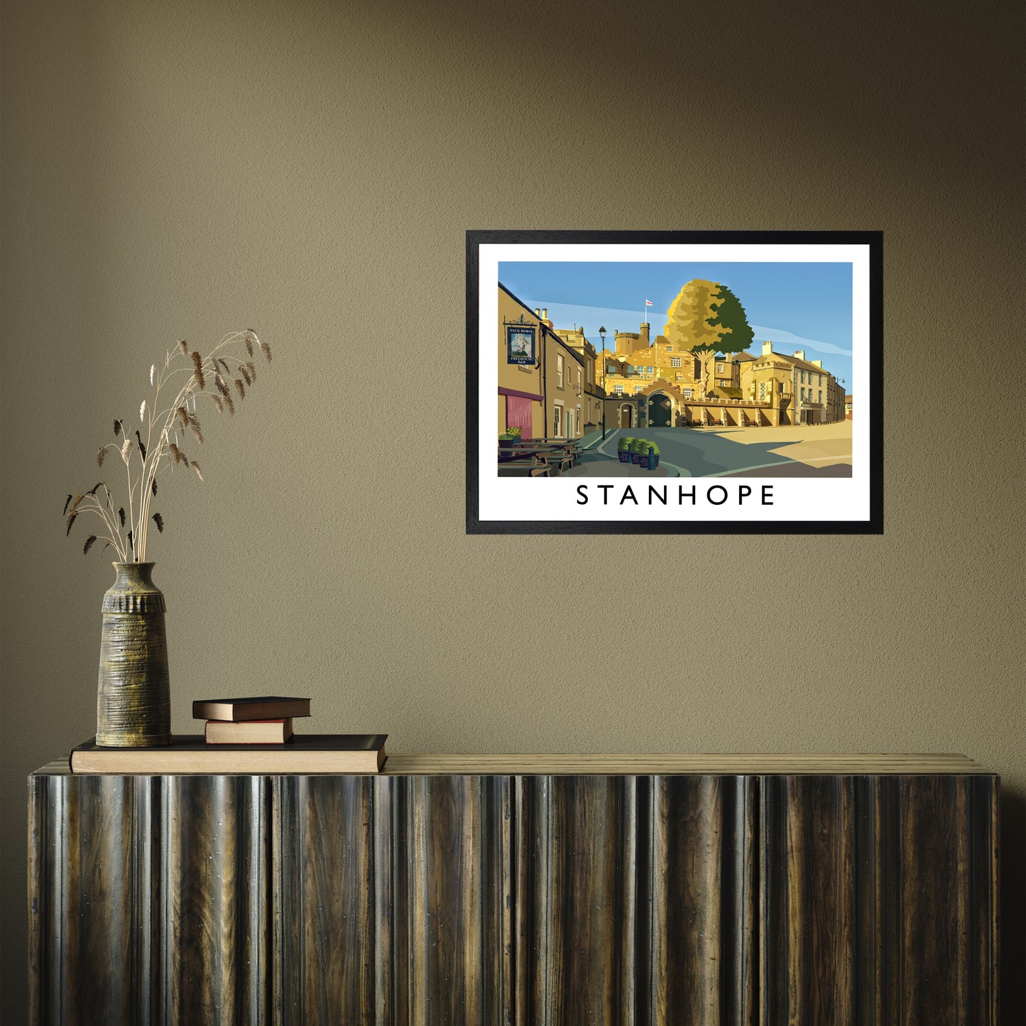 Stanhope by Richard O'Neill A2 Black Frame