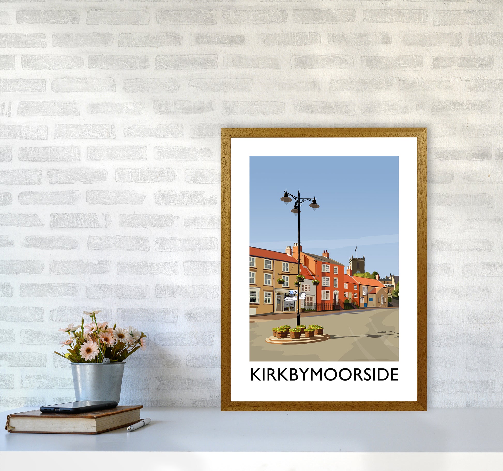 Kirkbymoorside Portrait Art Print by Richard O'Neill A2 Print Only