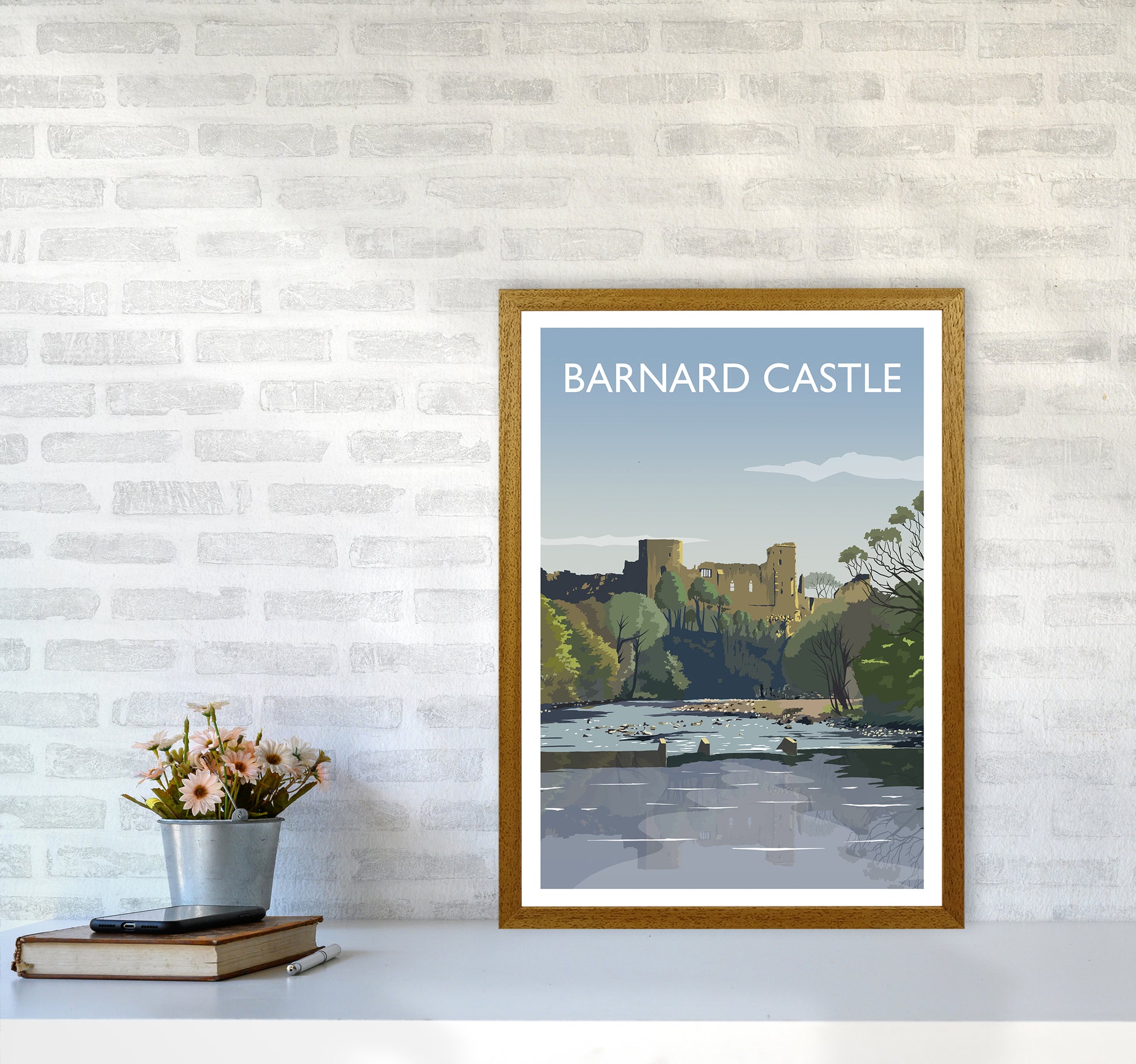 Barnard Castle 2 Portrait Art Print by Richard O'Neill A2 Print Only