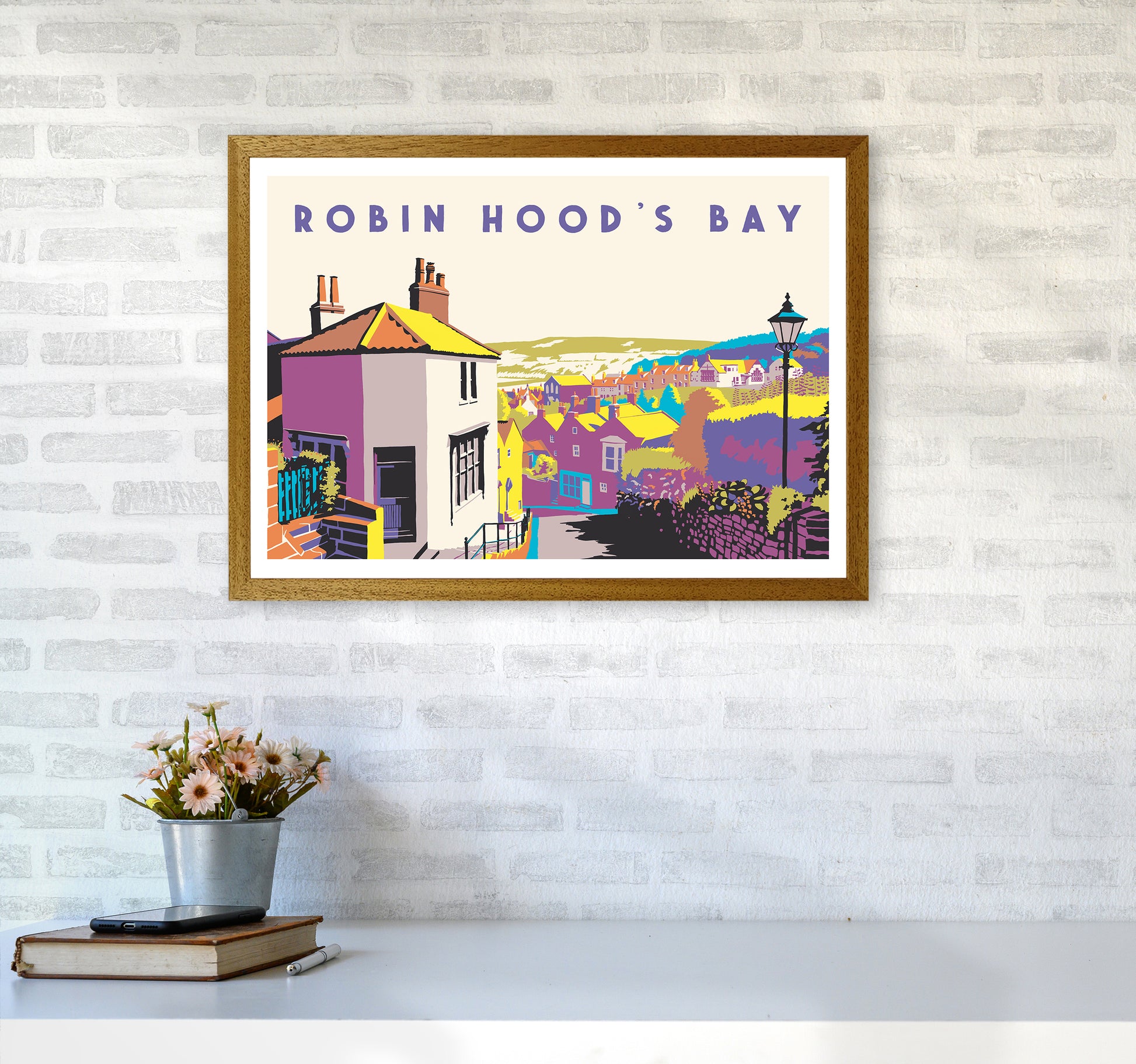 Robin Hood's Bay 2 Art Print by Richard O'Neill A2 Print Only