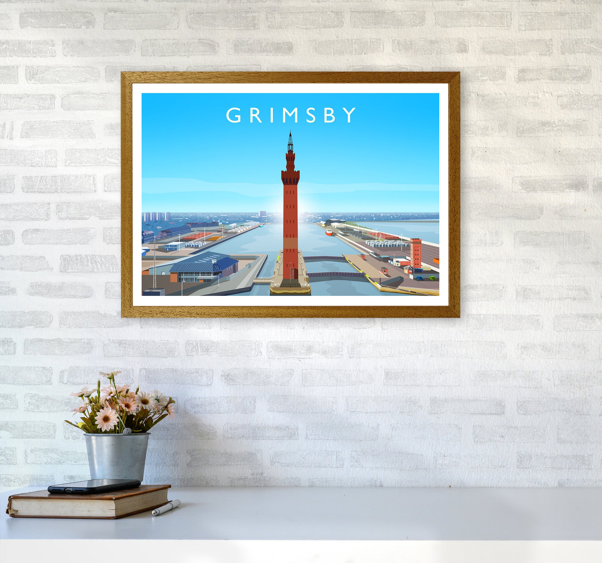 Grimsby Art Print by Richard O'Neill A2 Print Only