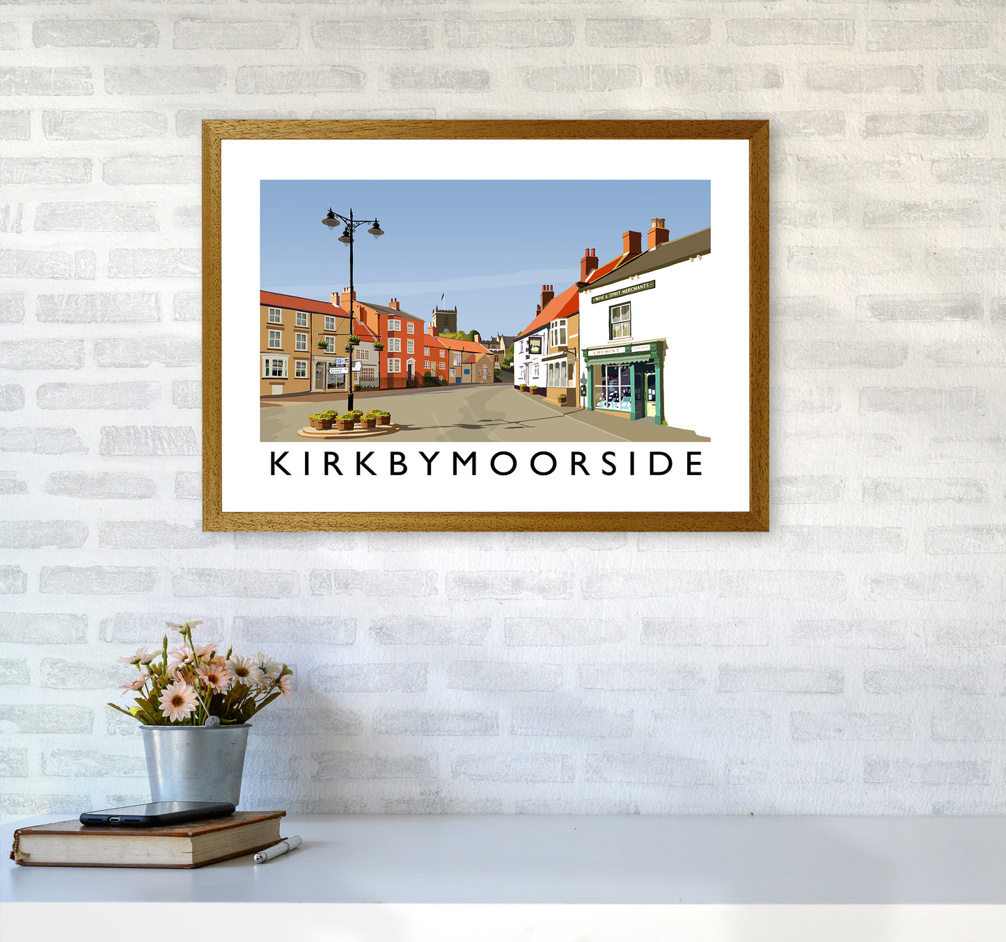 Kirkbymoorside Art Print by Richard O'Neill A2 Print Only