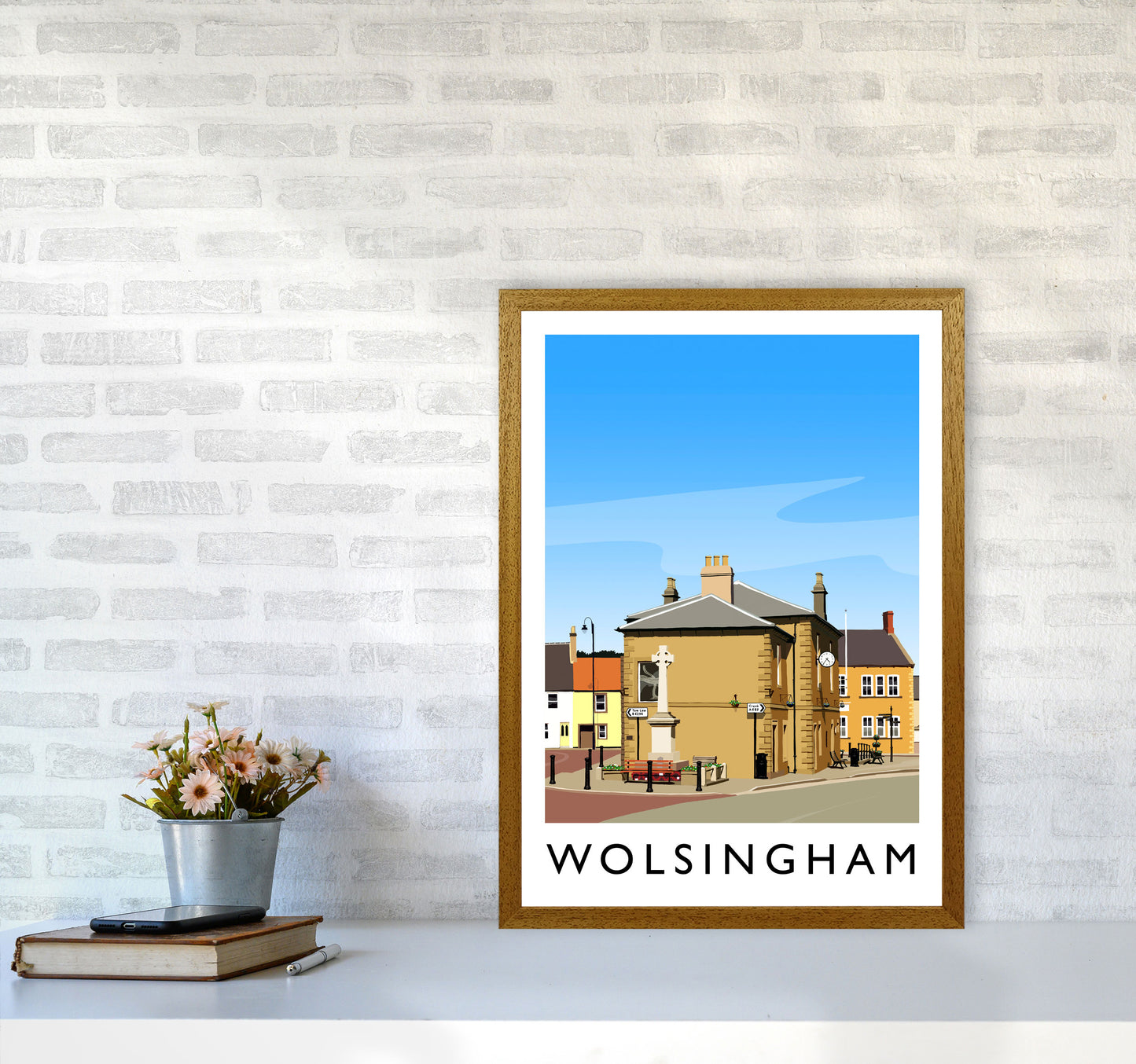 Wolsingham 2 portrait Travel Art Print by Richard O'Neill A2 Print Only