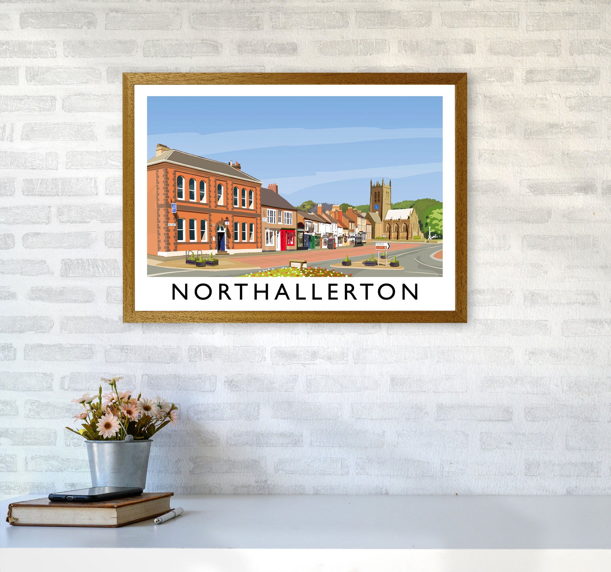 Northallerton 5 Travel Art Print by Richard O'Neill A2 Print Only