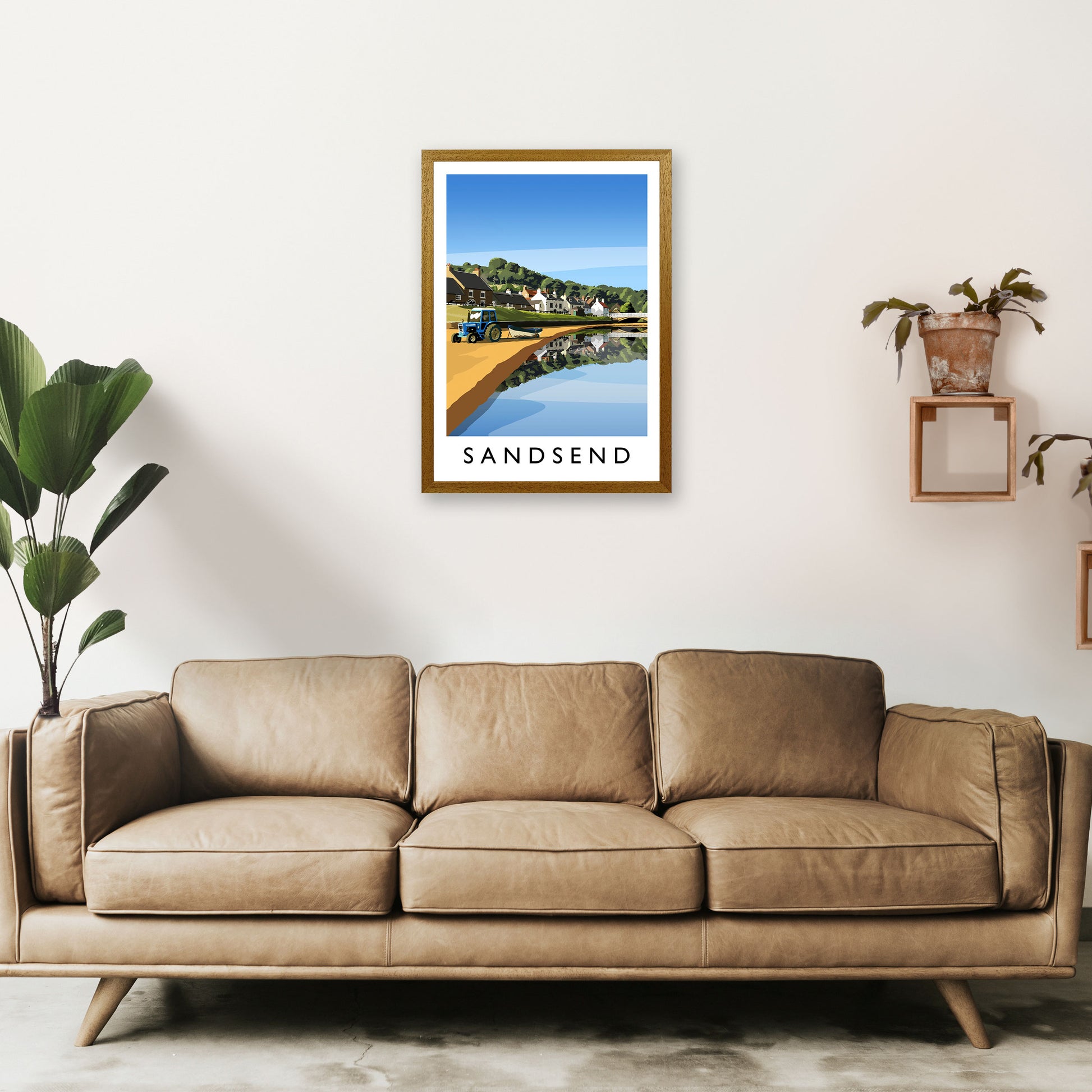 Sandsend 5 Portrait Travel Art Print by Richard O'Neill A2 Print Only