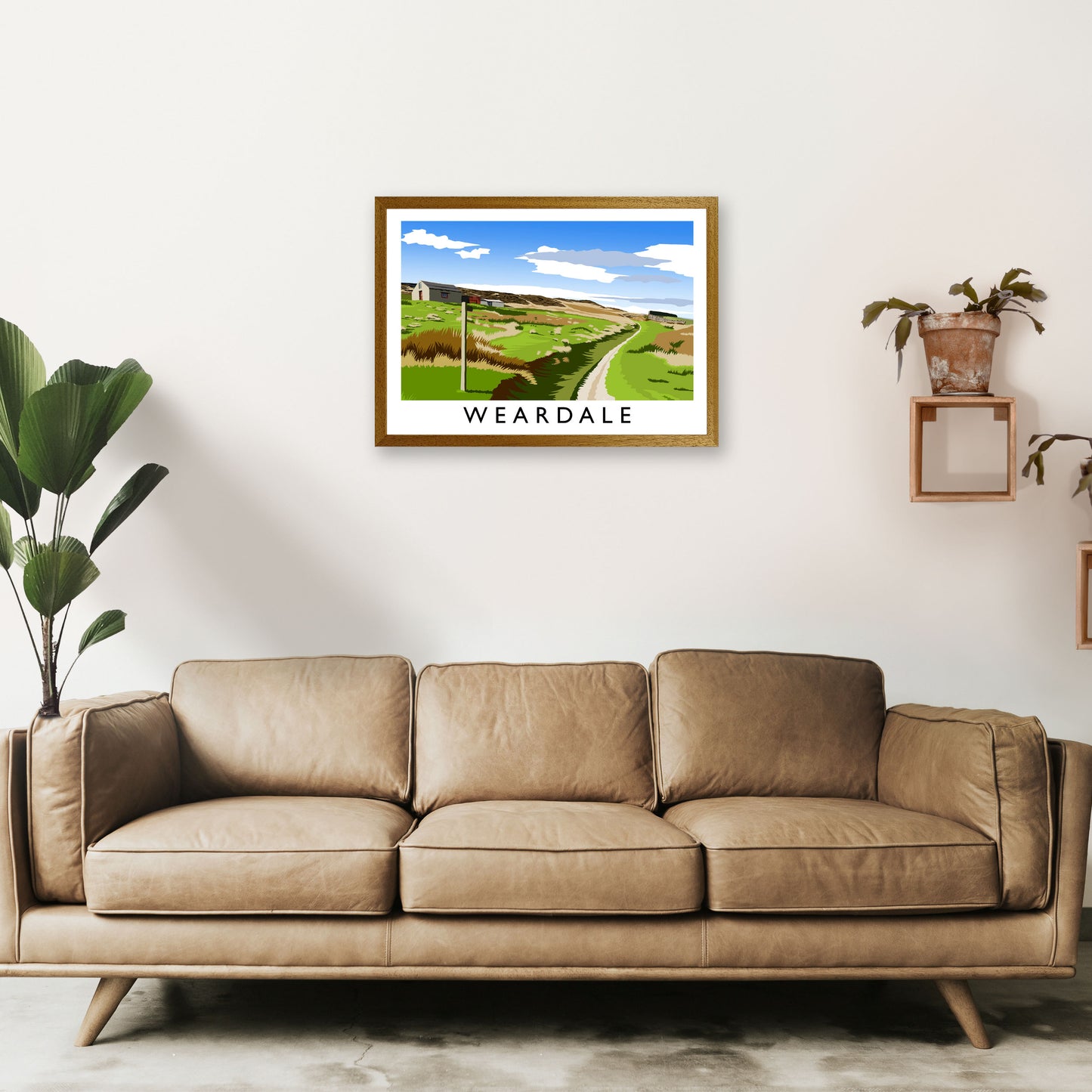 Weardale Travel Art Print by Richard O'Neill A2 Print Only